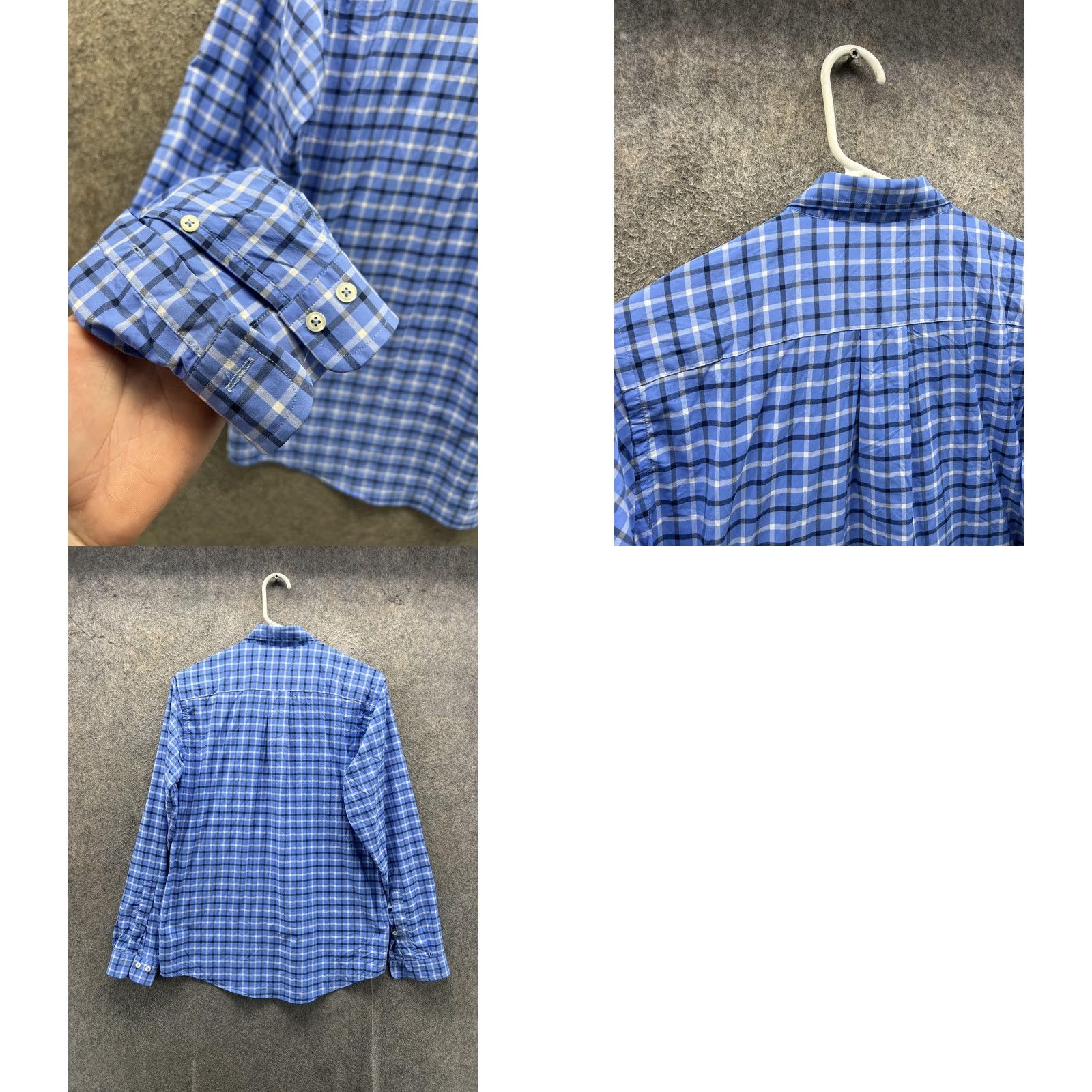 Brooks Brothers VINTAGE Brooks Brothers Shirt Mens XL Blue Plaid Button Front Fleece Stretch Size US XL / EU 56 / 4 - 8 Thumbnail
