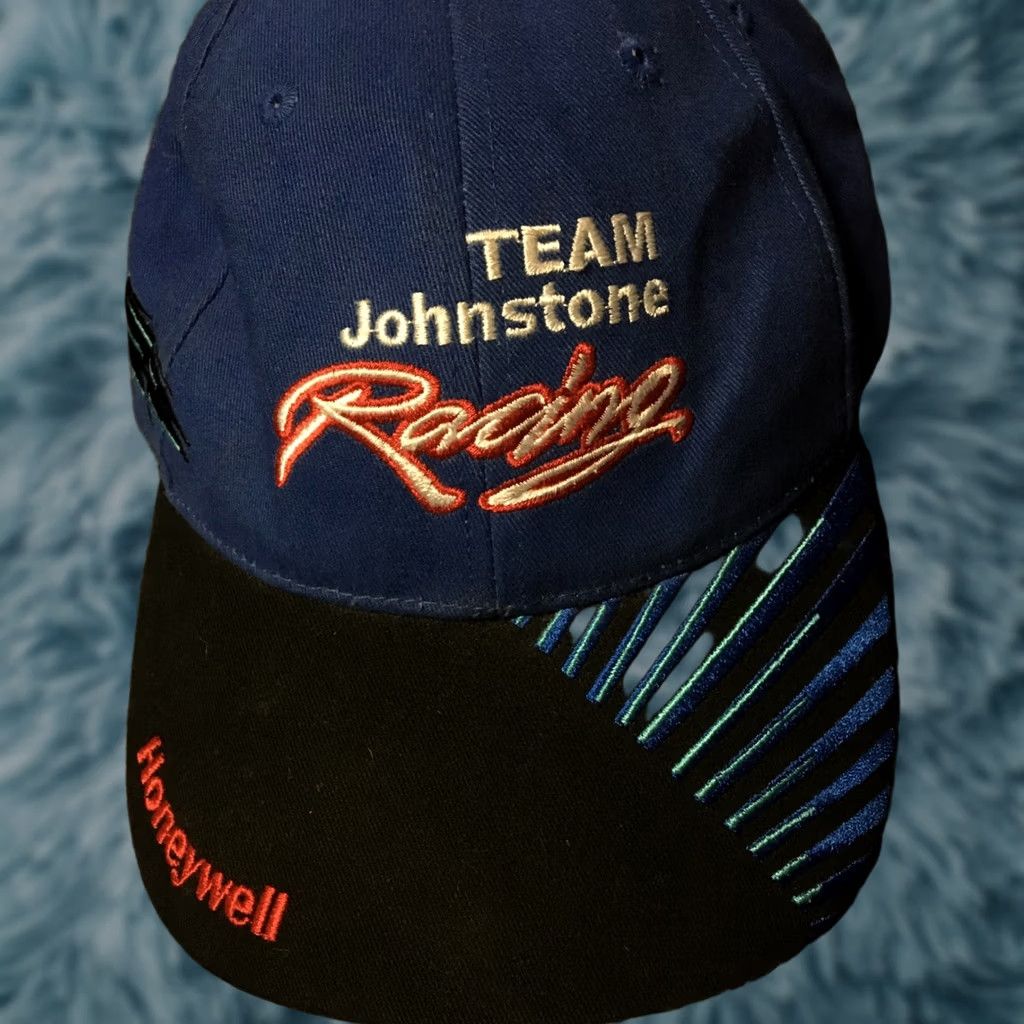 NASCAR VINTAGE Honeywell Team Johnstone Racing Driver Splash Hat Baseball Cap Mens Adjustable Blue 90s Sports NASCAR Size ONE SIZE - 1 Thumbnail
