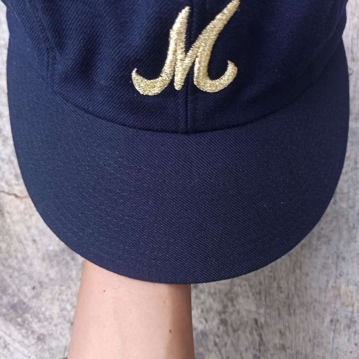 Asics × Hat Club × Vintage Sick.. initial M fitted hat with leather inner Size ONE SIZE - 8 Thumbnail