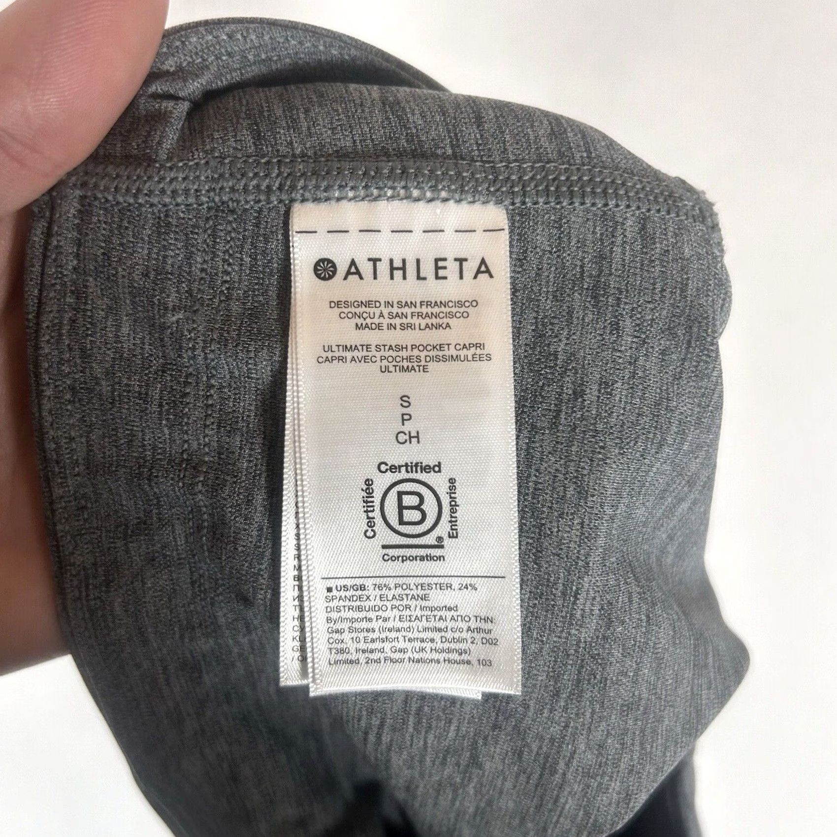 Athleta Athleta Womens Capri Leggings Gray Regular S Pockets Yoga Gym Run Casual Size 28" / US 6 / IT 42 - 3 Thumbnail