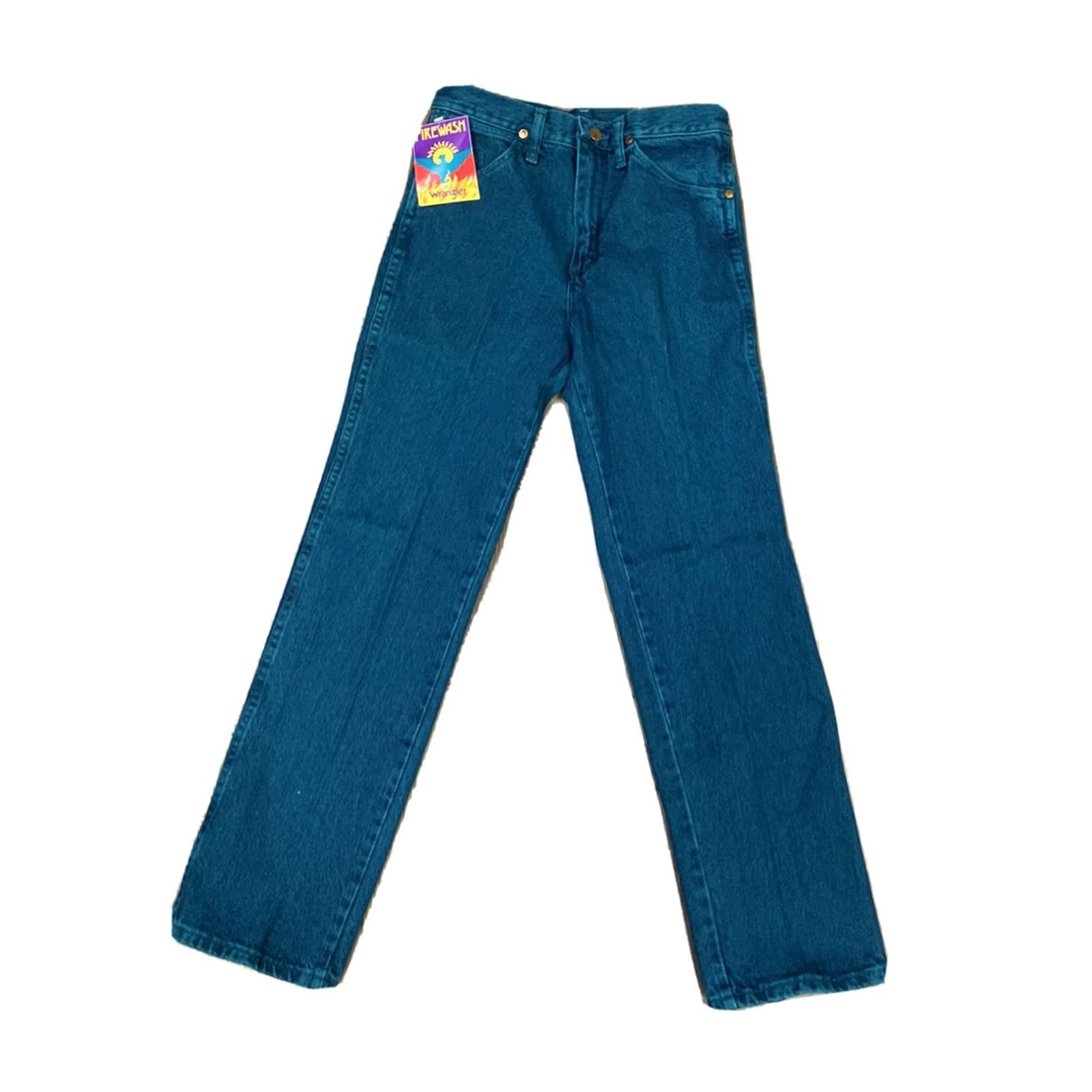 Wrangler Wrangler Mens Firewash Teal Slim Fit Jeans Size 28 X 30 Extra Large XL Size US 28 / EU 44 - 2 Thumbnail