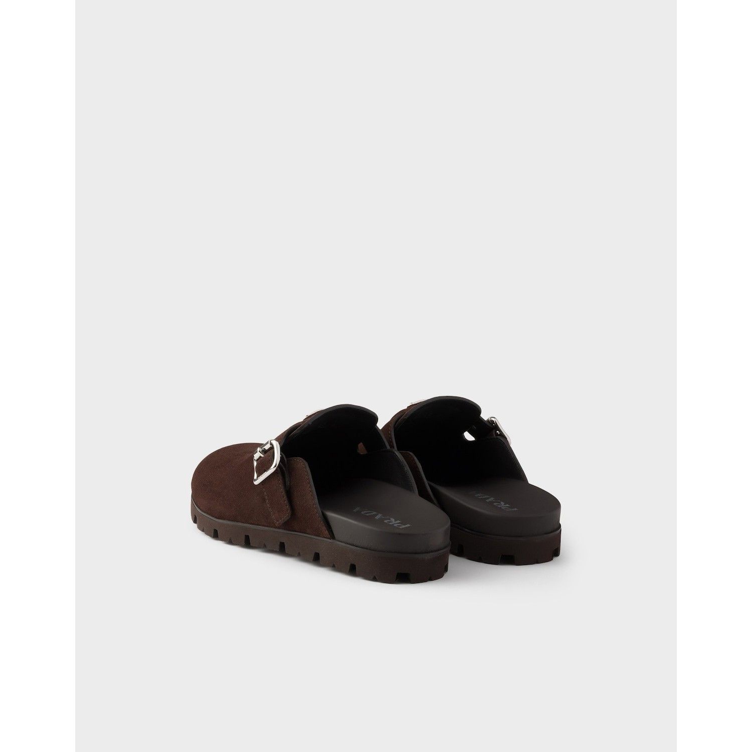 Prada PRADA $1170 Dark Brown Suede Mules New & Authentic (Men's si Size US 8.5 / EU 41-42 - 5 Thumbnail