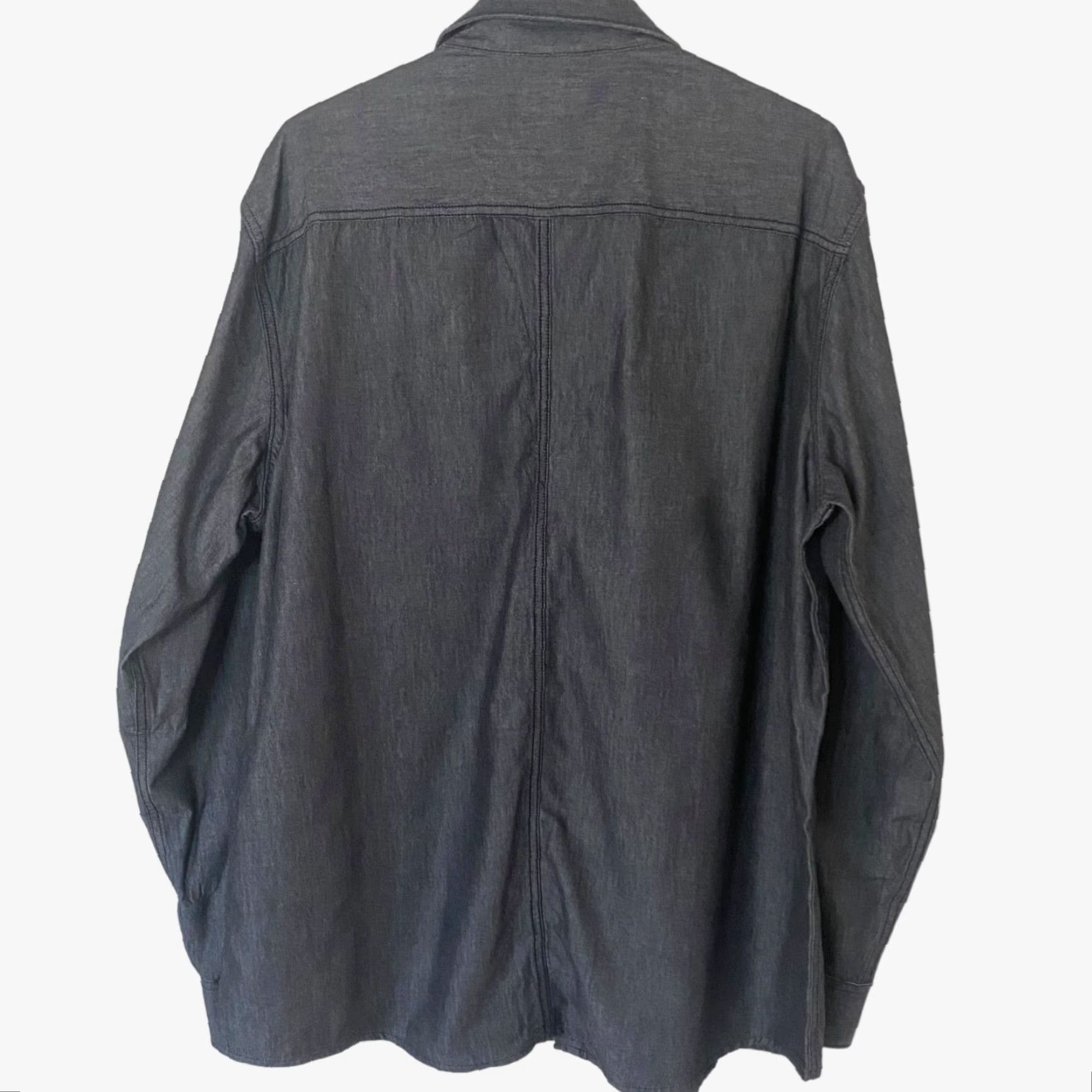Vintage VINTAGE Rock & Republic Button Up Shirt Men 2XL Denim Long Sleeve Black Gothic Rock Pocketed 2 Chest Pockets Mens XXL Button-Front Shirt Size US XXL / EU 58 / 5 - 3 Thumbnail