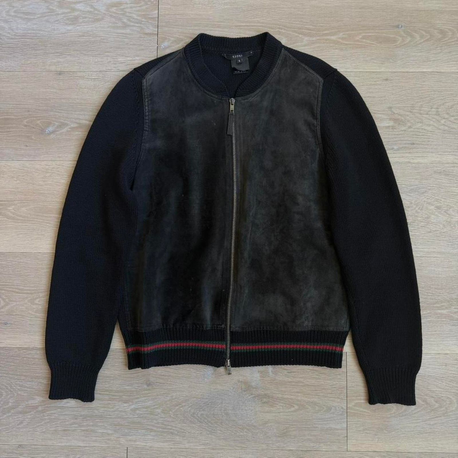 Gucci Gucci by Tom Ford Leather Jacket Suede & Knit Panel 2004 Size US S / EU 44-46 / 1 - 1 Thumbnail