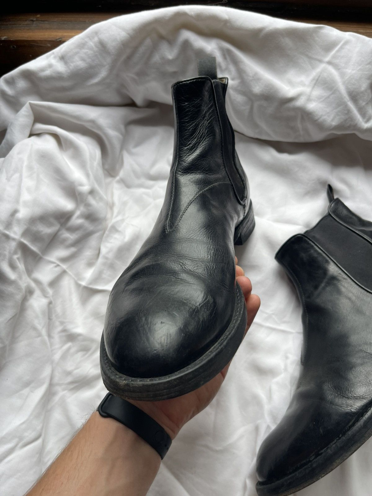 Officine Creative Oficine Creative black chelsea Leather Boots Guidi style Size US 10 / EU 43 - 8 Thumbnail