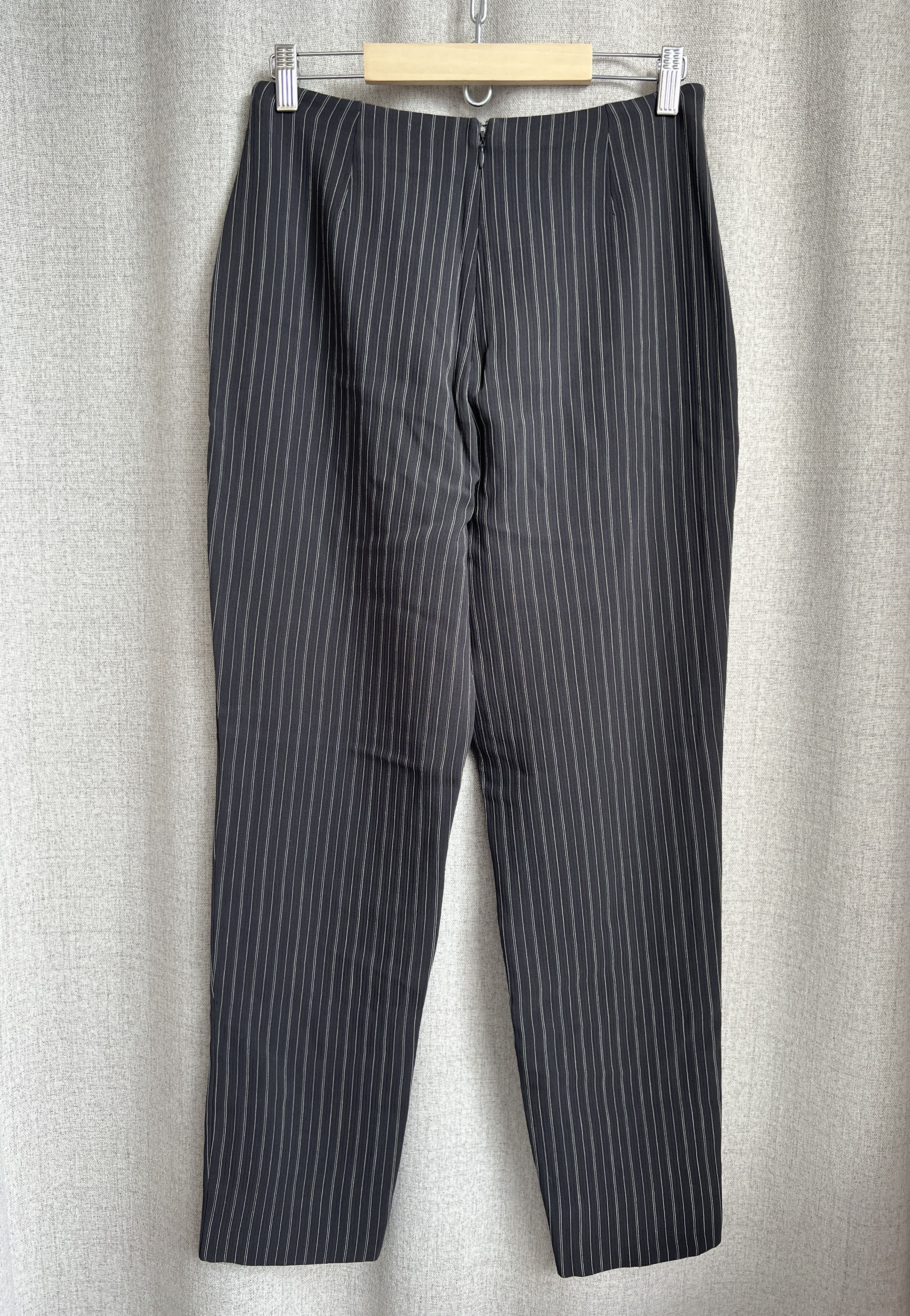 Versace Vintage Gianni Versace Couture Wool Striped Pants Trousers Size 28" / US 6 / IT 42 - 2 Thumbnail