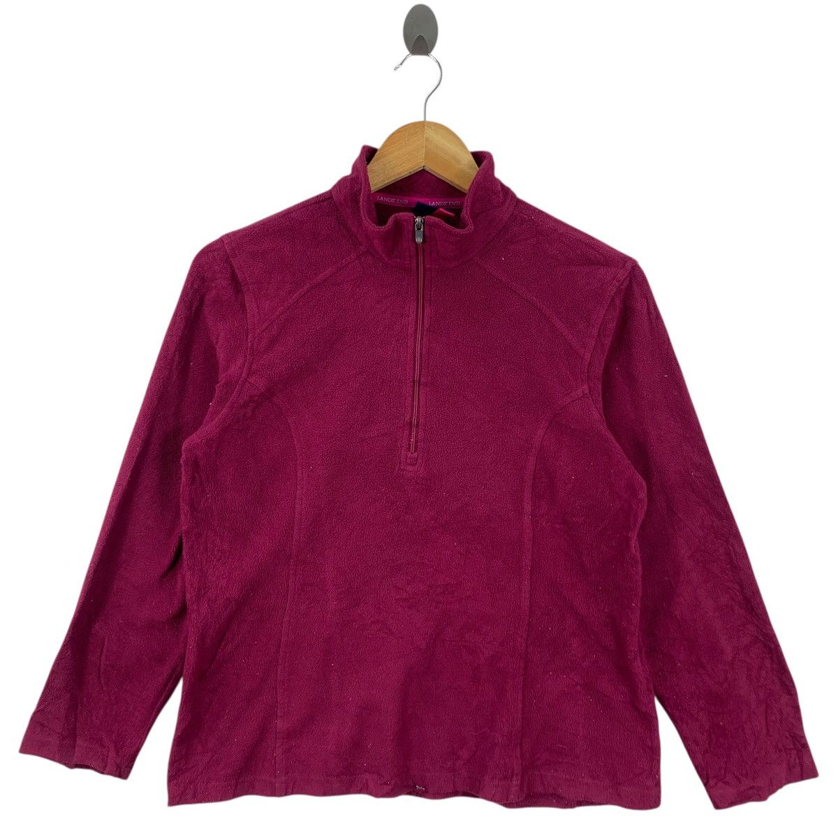 Lands' End Vintage LANDS’ END x POLARTEC Half Zipper Fleece Jacket Size M / US 6-8 / IT 42-44 - 5 Thumbnail