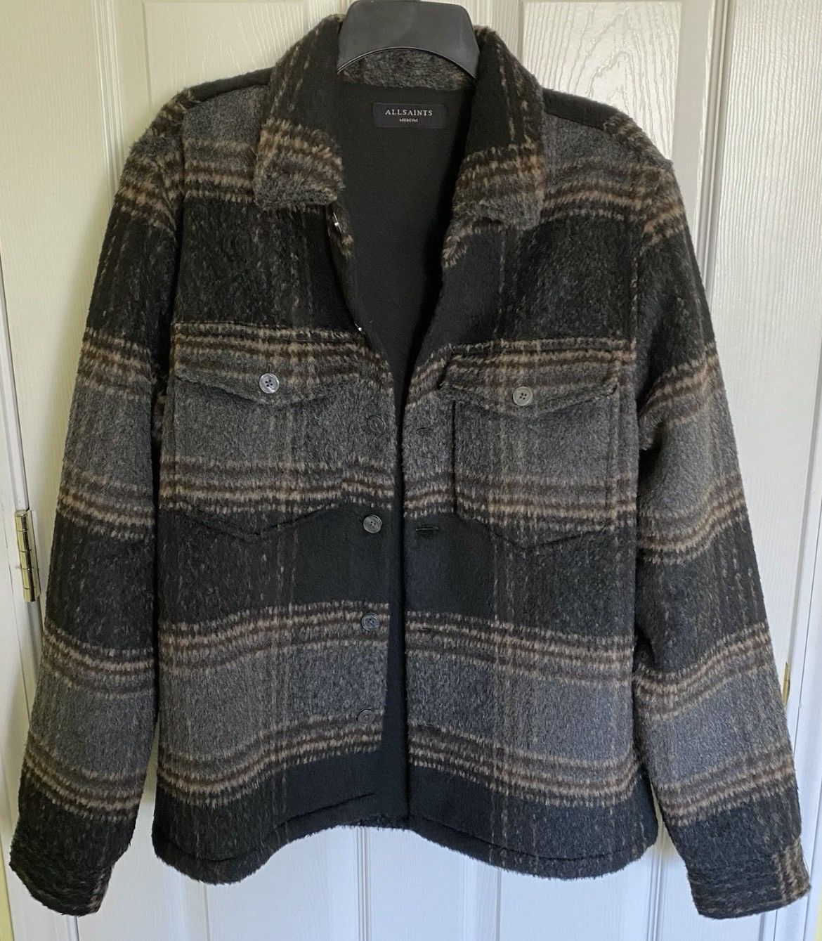 Allsaints Allsaints Men’s Fornax Buttoned Plaid Jacket Medium Size US M / EU 48-50 / 2 - 2 Thumbnail