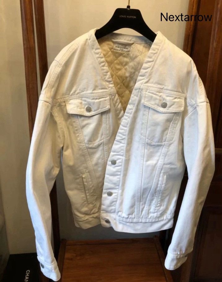 Dries van noten White denim jacket clip 2412-Nextarrow