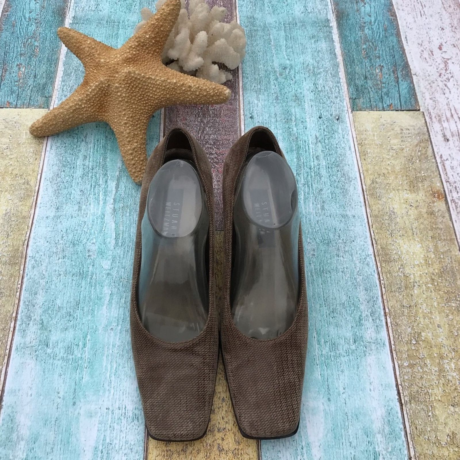 Stuart Weitzman Vintage Stuart Weitzman suede houndstooth chunky heel pump Size US 10 / IT 40 - 3 Thumbnail