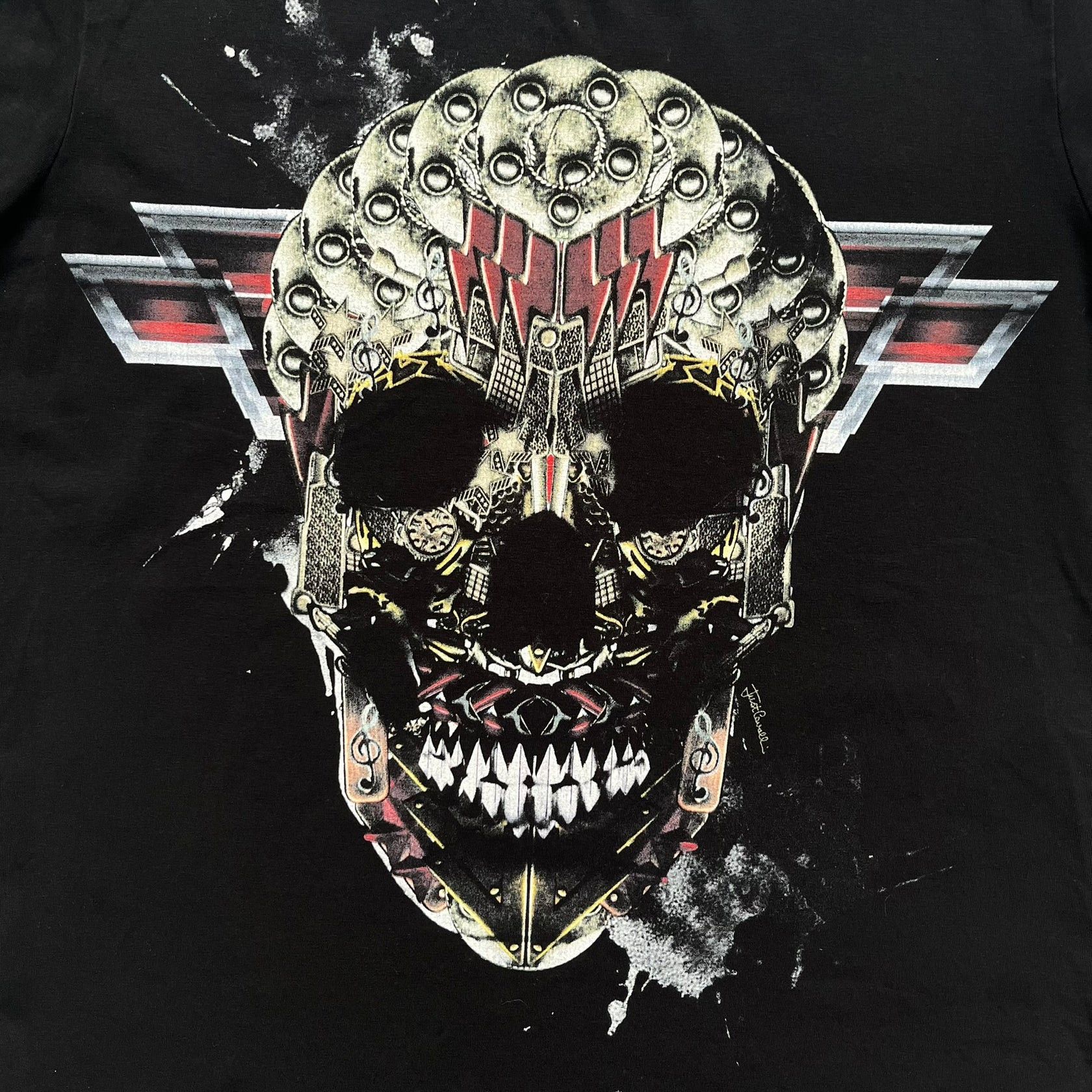 Just Cavalli Just Cavalli AW2016 Metal Skull Print Black Tee Size US M / EU 48-50 / 2 - 2 Thumbnail