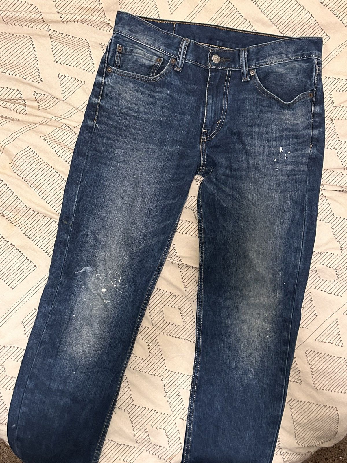 Levi's Vintage Clothing Levi’s 90’s paint splatter skinny jeans Size US 31 - 2 Thumbnail
