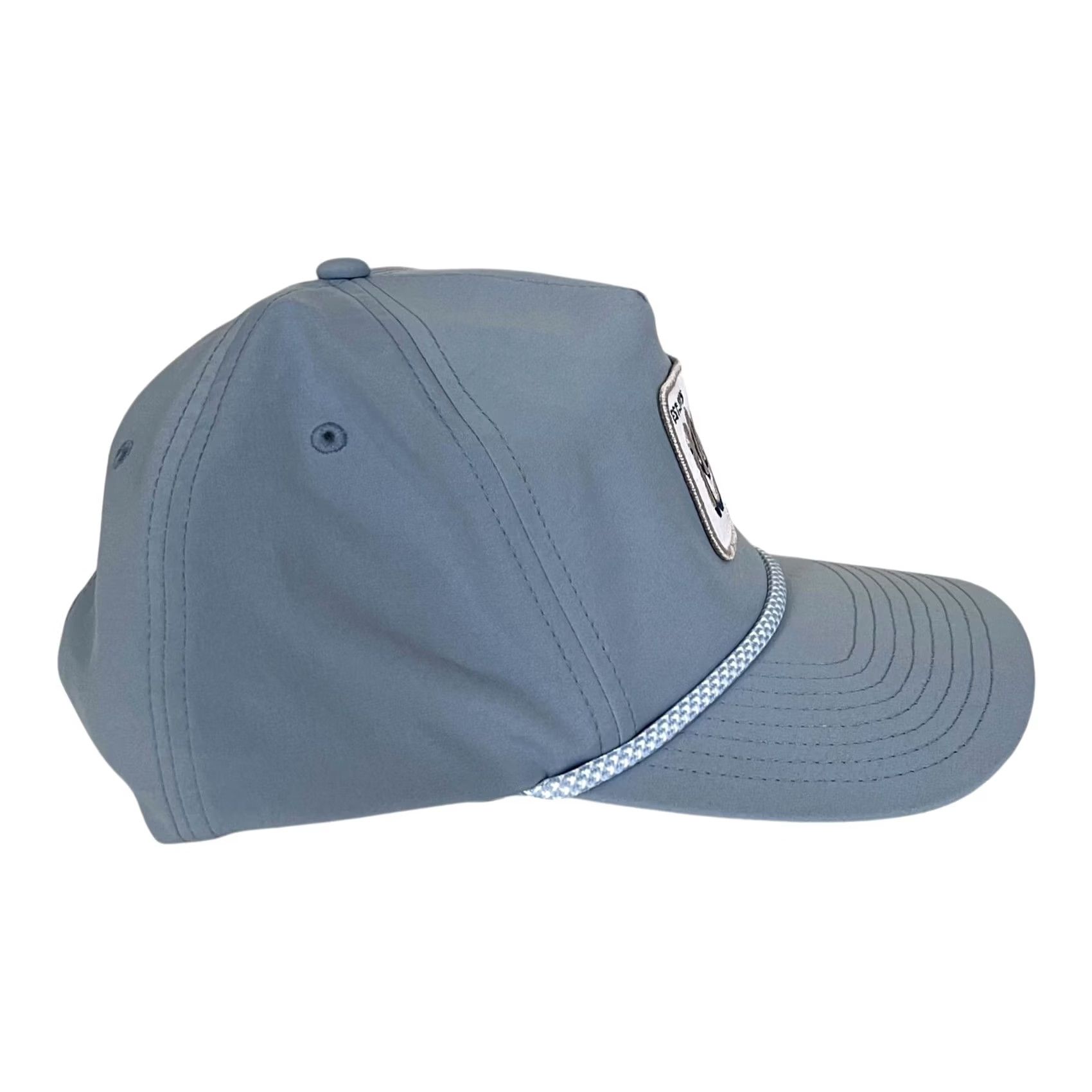Vintage Mugsy Jeans Hat Snapback Blue Logo Patch Rope Adjustable Casual Mens One Size Unisex Adults Size US 35 - 5 Thumbnail