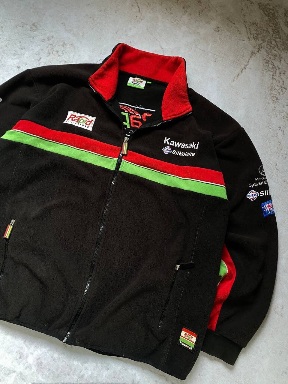 Vintage Vintage Kawasaki Rapid Team Y2K Fleece Racing Jacket Size US XXL / EU 58 / 5 - 3 Thumbnail