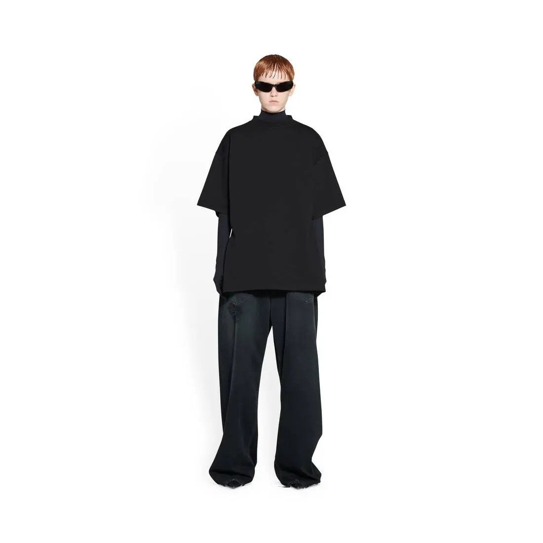 Balenciaga o1la1rc1a0625 BB Hourglass T- Shirt Medium Fit in Black Size XS / US 0-2 / IT 36-38 - 2 Thumbnail