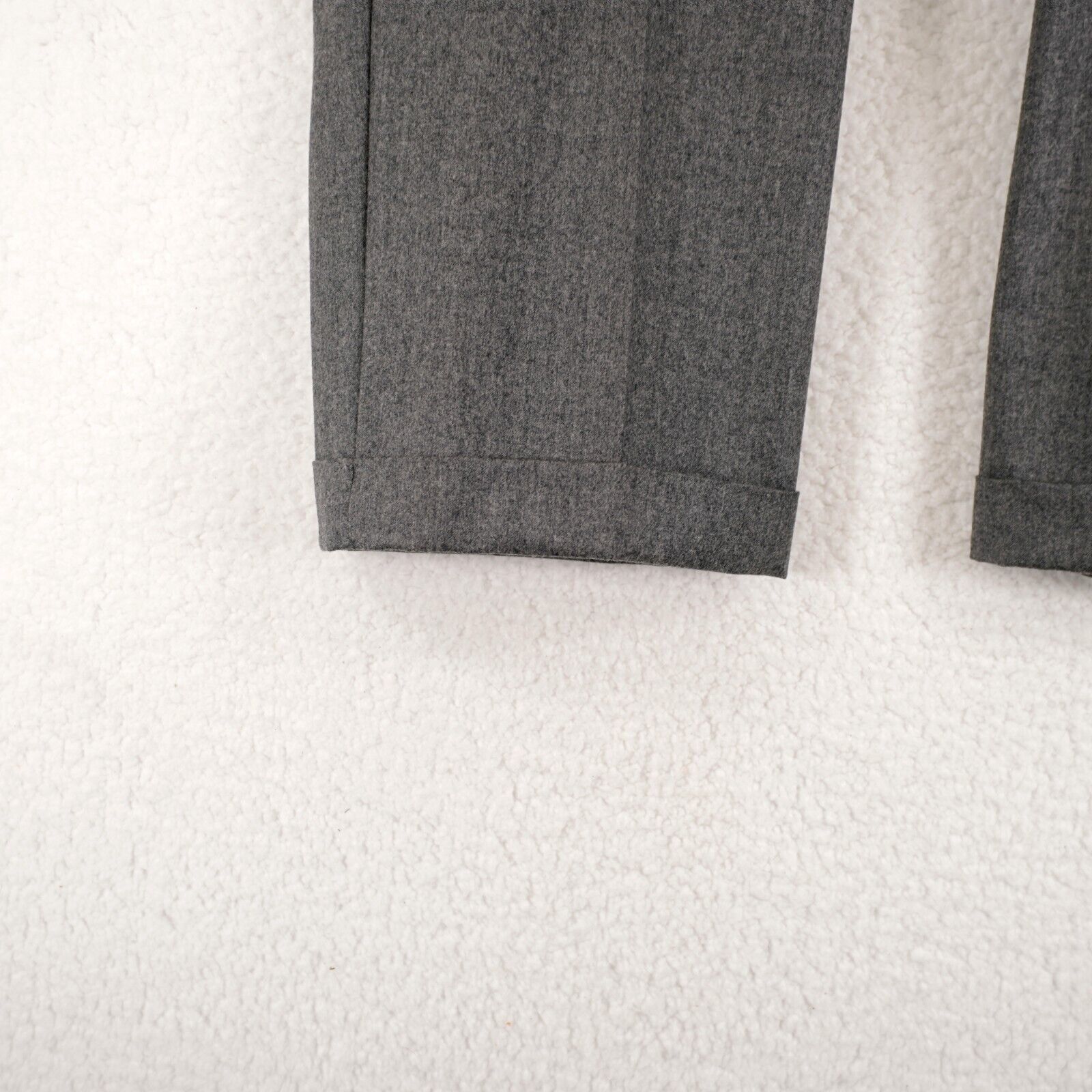 Berle Berle Flannel Wool Gray Flat Front Cuffed High Rise Lined Dr Size 40R - 2 Thumbnail