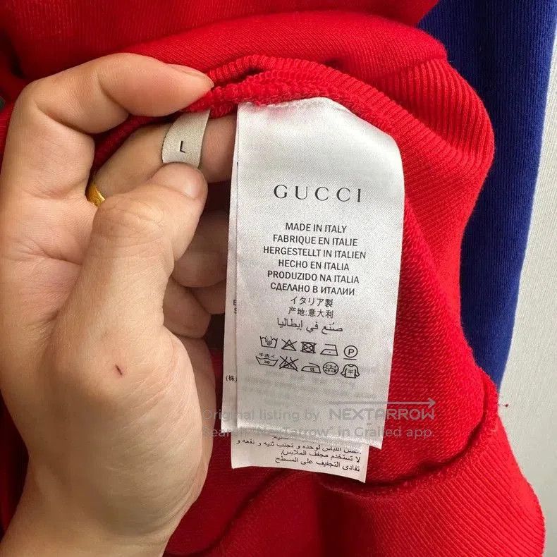 Gucci Gucci Red Blue Panel Sweatshirt L. Size US L / EU 52-54 / 3 - 4 Thumbnail