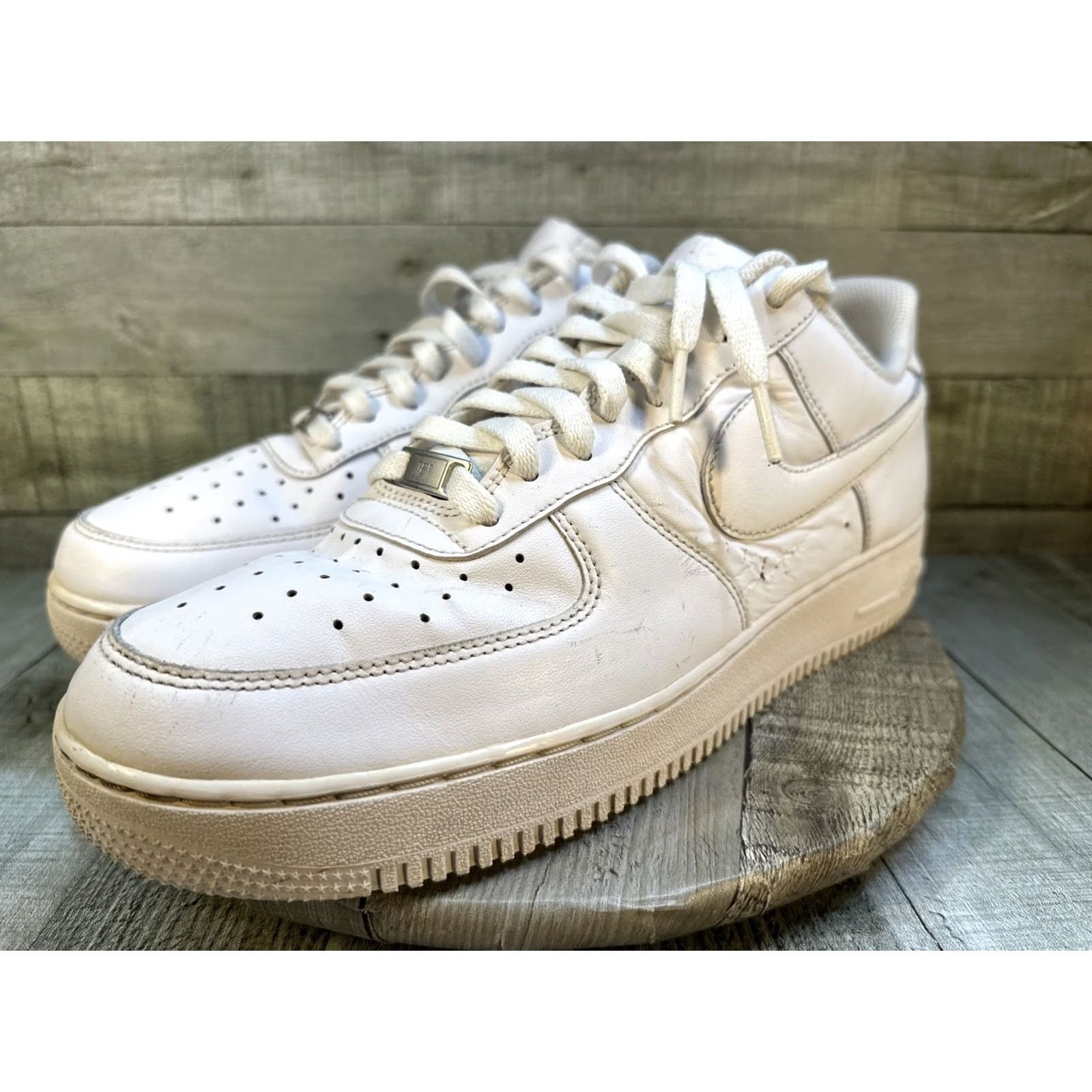 Nike Nike Air Force 1 '07 Low Triple White Shoe Mens 11.5 White Sneaker CW2288-111 Size US 12 / EU 45 - 3 Thumbnail