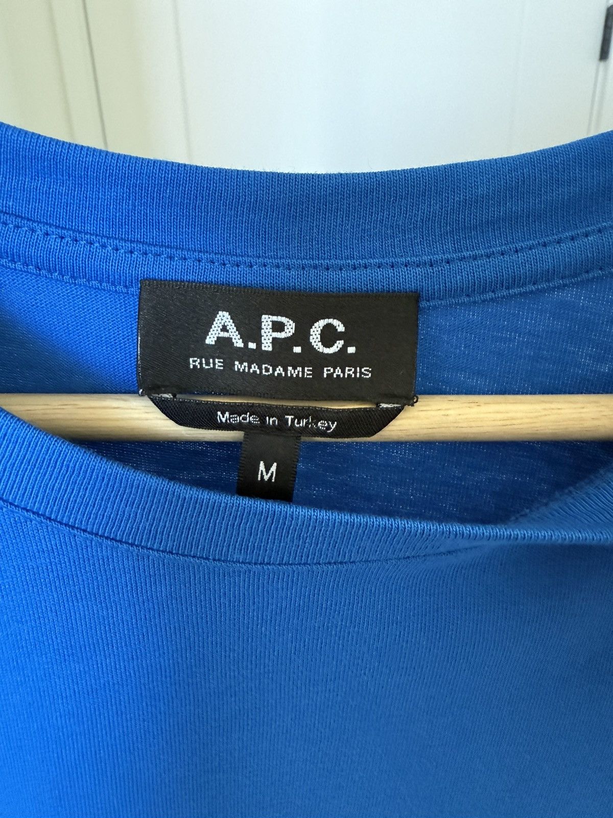 A.P.C. A.P.C. VPC Logo Tee Royal Blue Flocked Size US M / EU 48-50 / 2 - 2 Thumbnail