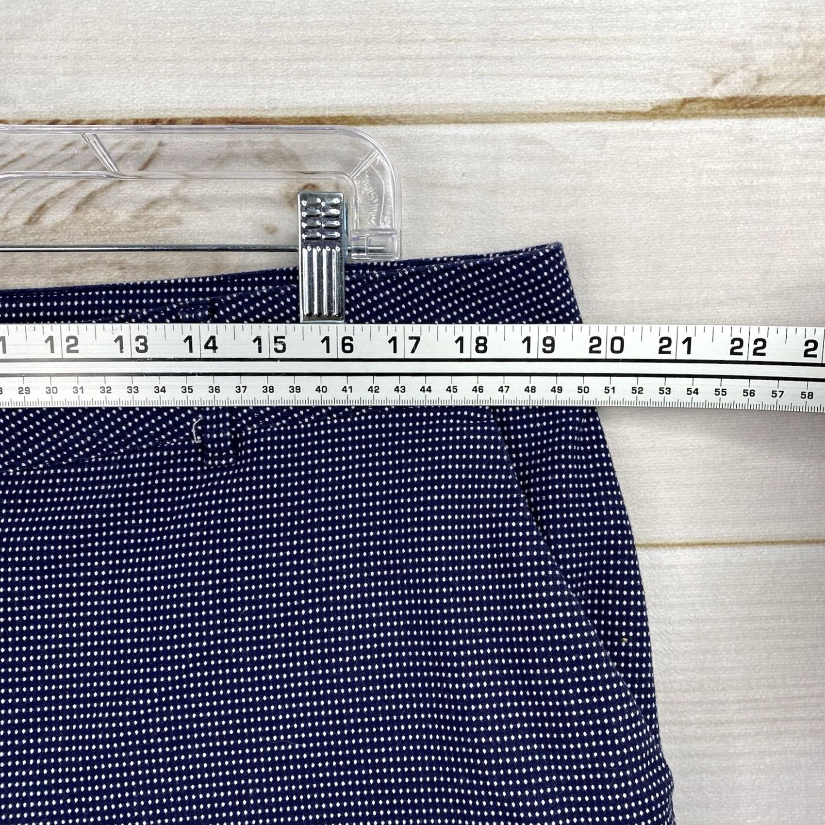 Vintage The Limited Shorts Womens 16 Blue Polka Dot Stretch Twill Classic Preppy Pockets Size 38" / US 16 / IT 52 - 5 Thumbnail
