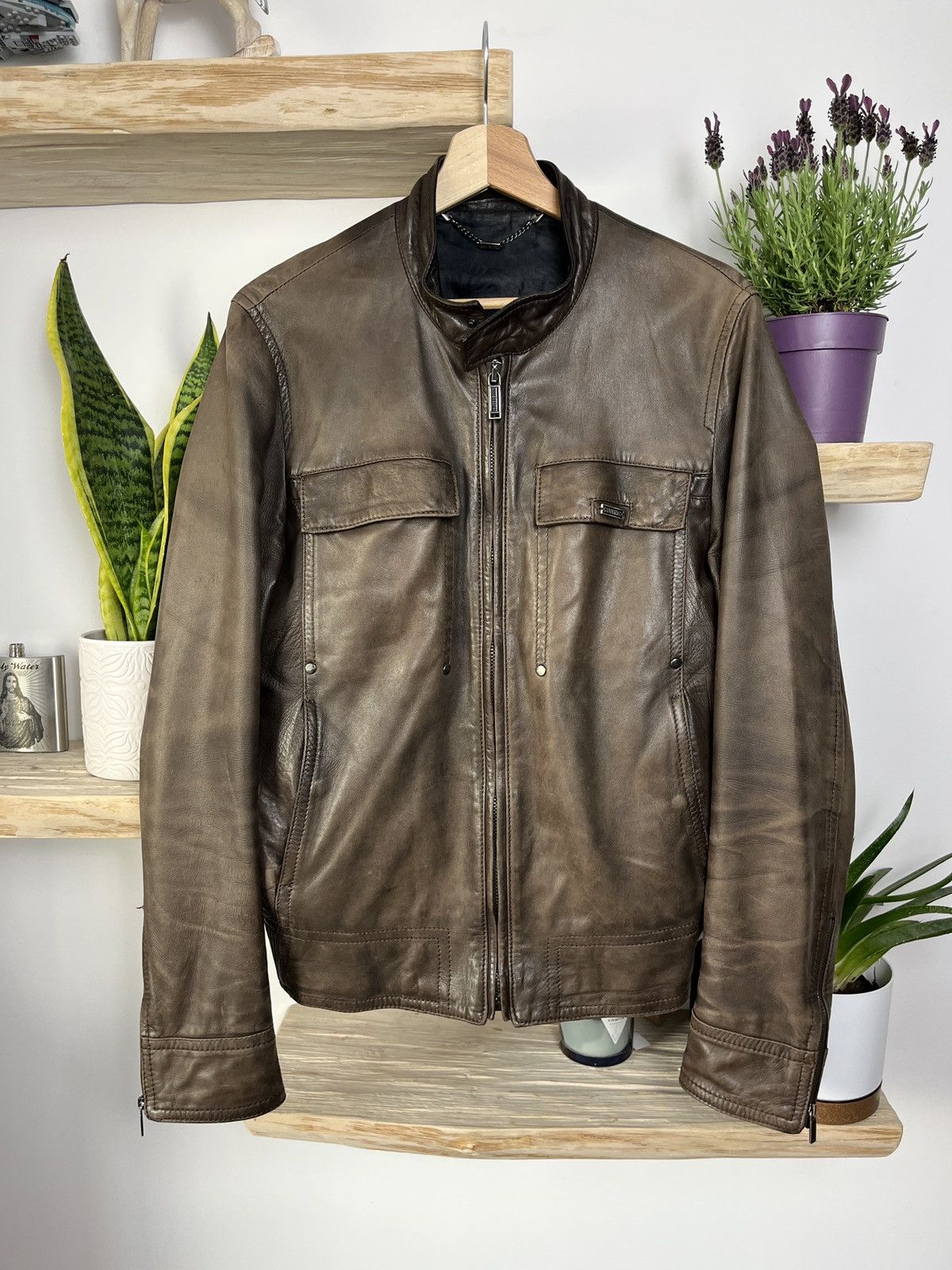 Dirk Bikkembergs Archive dirk bikkembergs GS Flight leather Jacket cropped Size US M / EU 48-50 / 2 - 1 Thumbnail