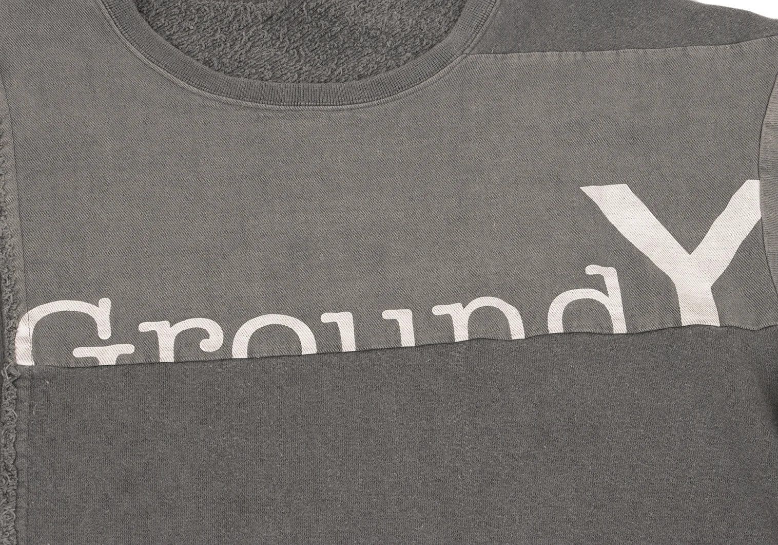Yohji Yamamoto Half Logo Cut-Off Pile Sweatshirt in Gray Size US L / EU 52-54 / 3 - 4 Thumbnail
