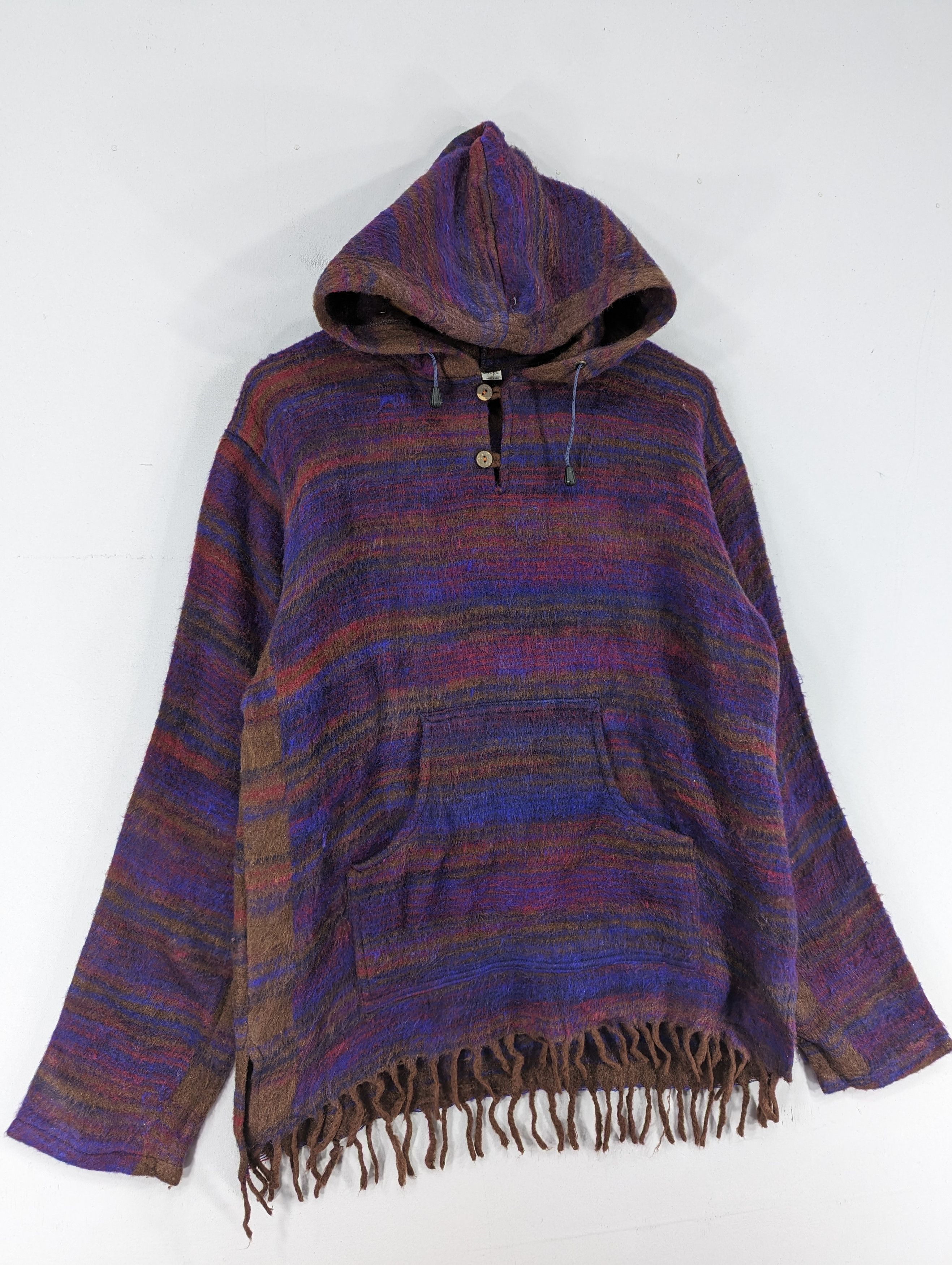 Japanese Brand 🔥RARE🔥Vintage Unbrand Wool Hooded Jacket Size US M / EU 48-50 / 2 - 2 Thumbnail