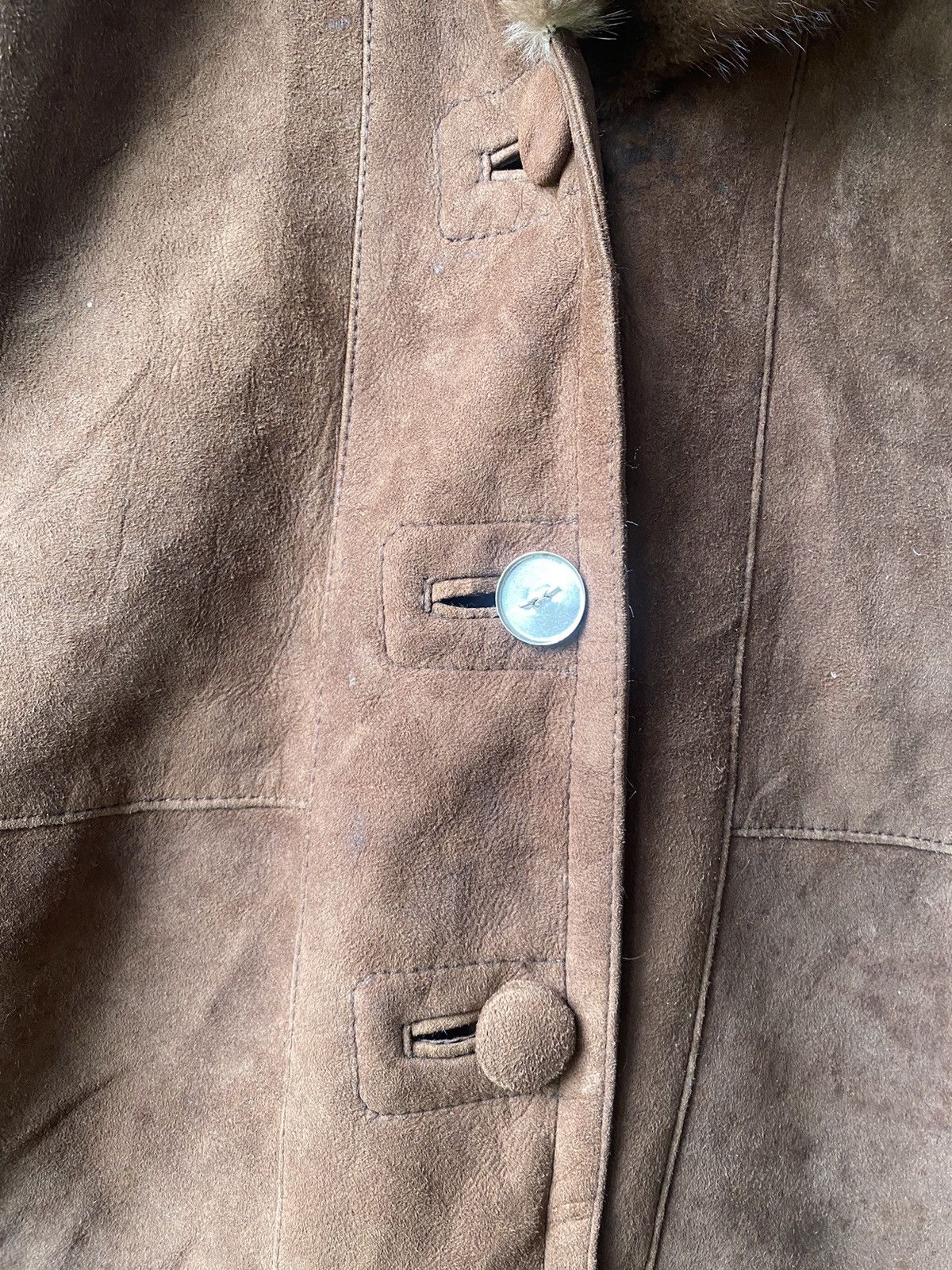 Vintage HIVERREINE SHEEPSKIN LEATHER JACKET FOX FUR INNER PUNK LGB Size US M / EU 48-50 / 2 - 11 Thumbnail