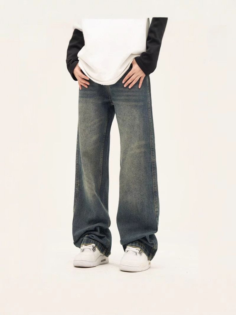 Japanese Brand × Jean Retro loose straight leg high street jeans Size US 32 / EU 48 - 1 Thumbnail