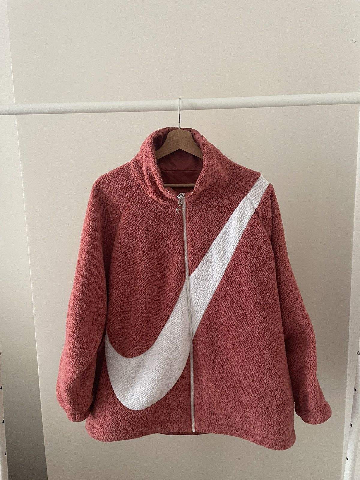 Womens Nike Sportswear Reversible Sherpa Swoosh Jacket