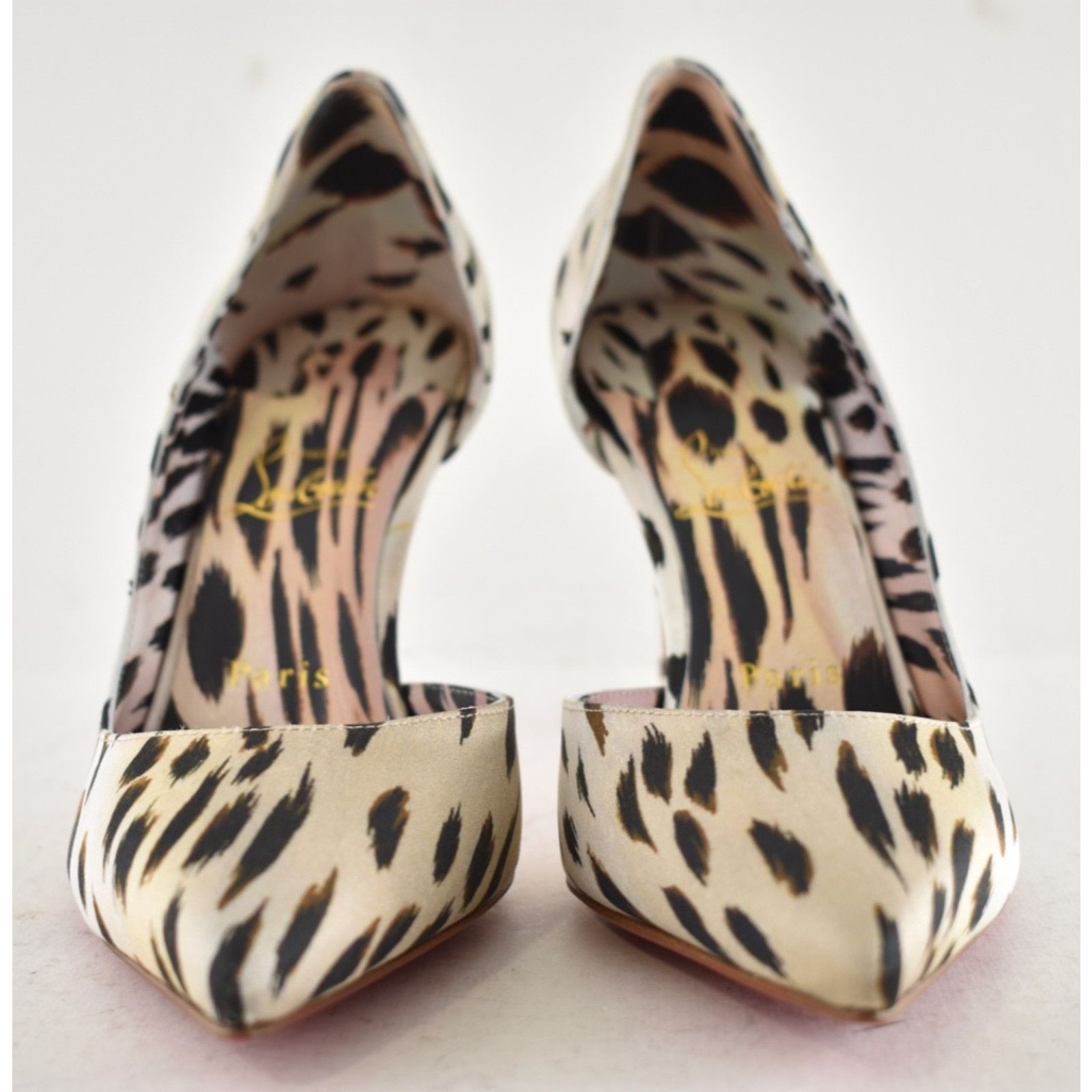 Christian Louboutin Christian Louboutin Iriza 85 Cheetah Crepe Heel Pump 38.5 Size US 8.5 / IT 38.5 - 5 Thumbnail