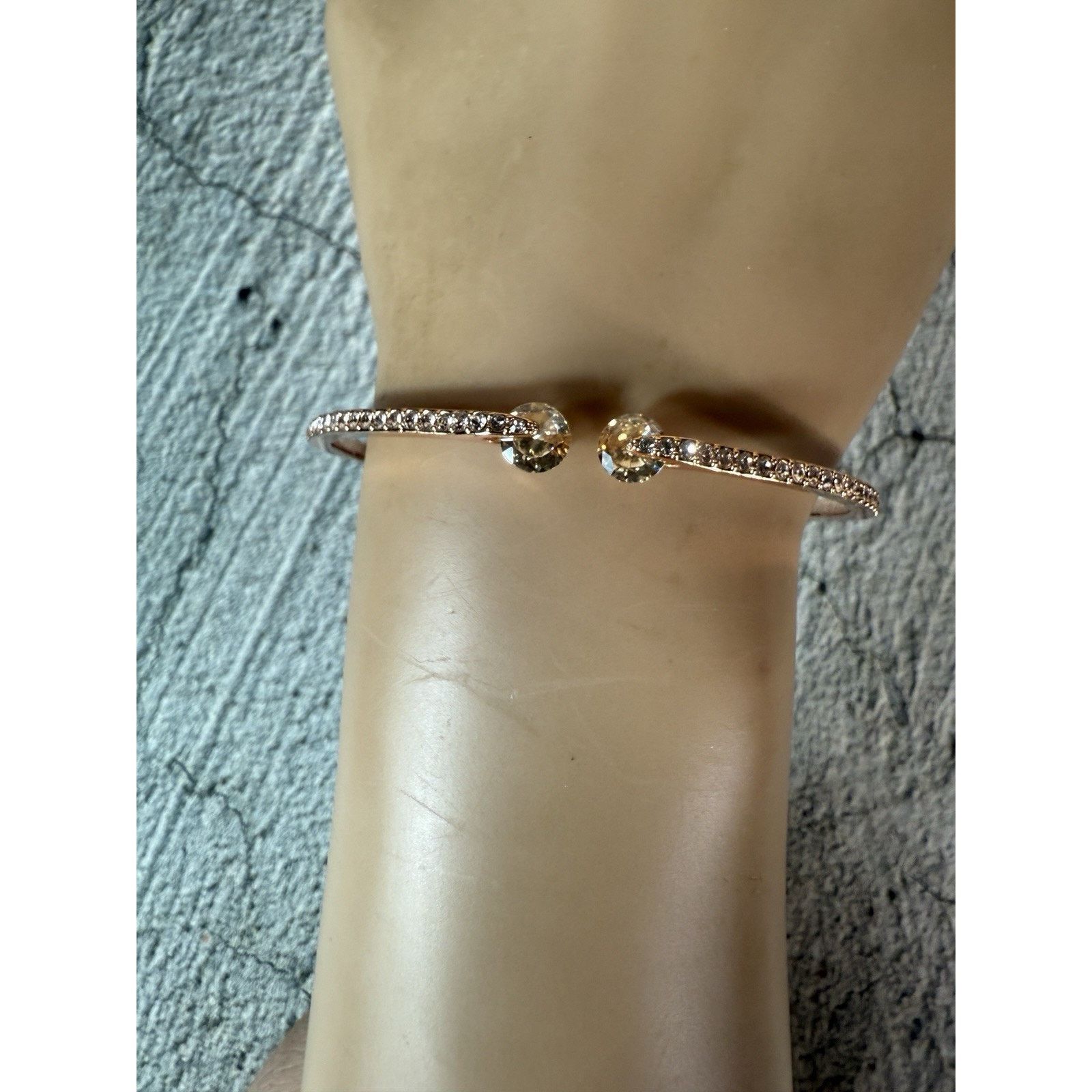 Givenchy Givenchy Rose Gold Floating Stone Cuff Hinge Bracelet 7-8" Size ONE SIZE - 2 Thumbnail