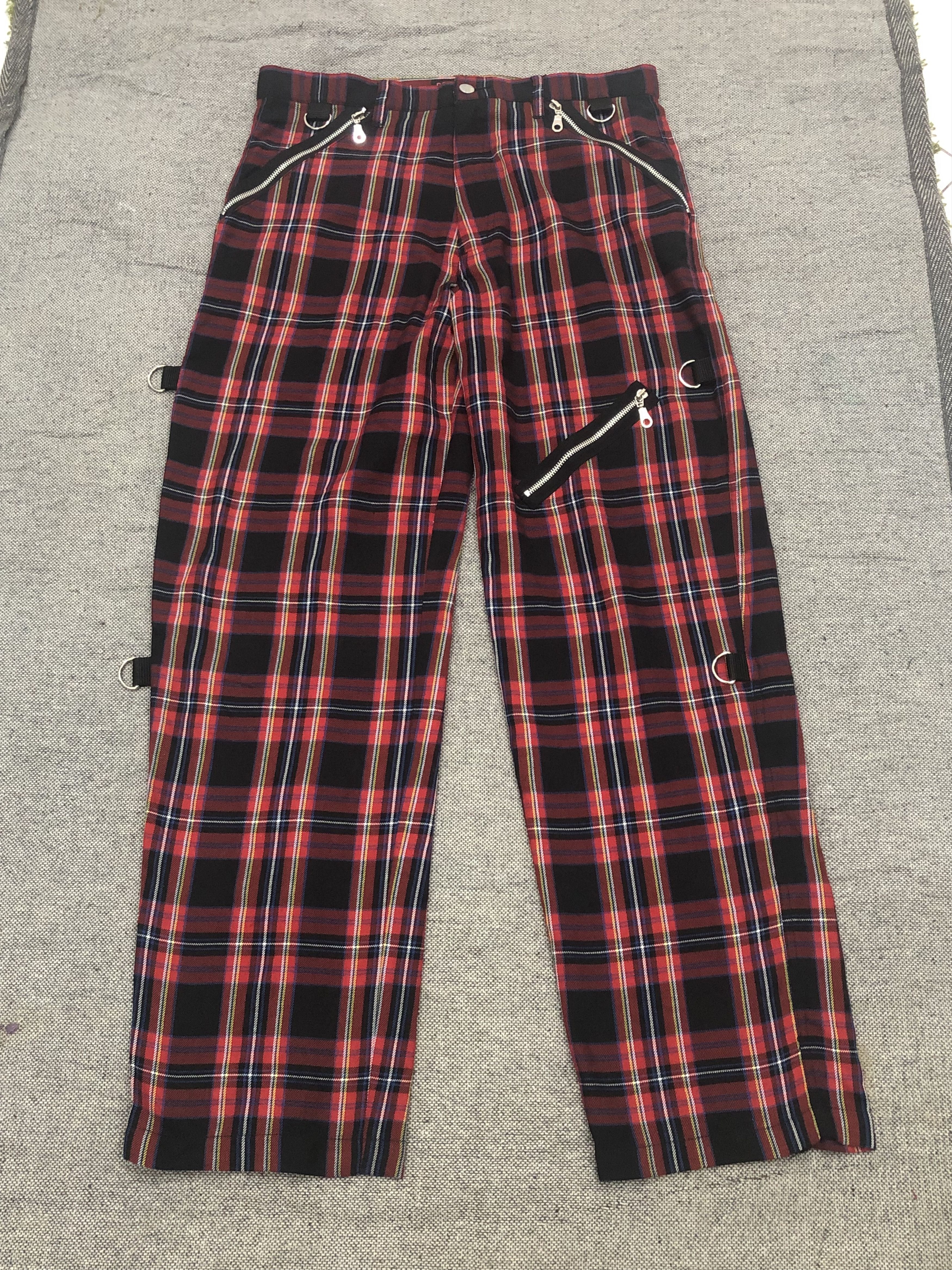 Japanese Brand Rare Mordid Threads Plaid Punk Bondage Pants Size 34 Size US 34 / EU 50 - 1 Thumbnail