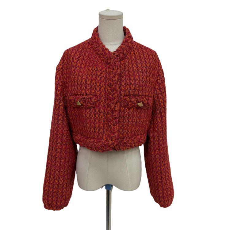 Valentino Valentino Pyramid Stud Tweed Jacket Size 40 Size S / US 4 / IT 40 - 1 Thumbnail