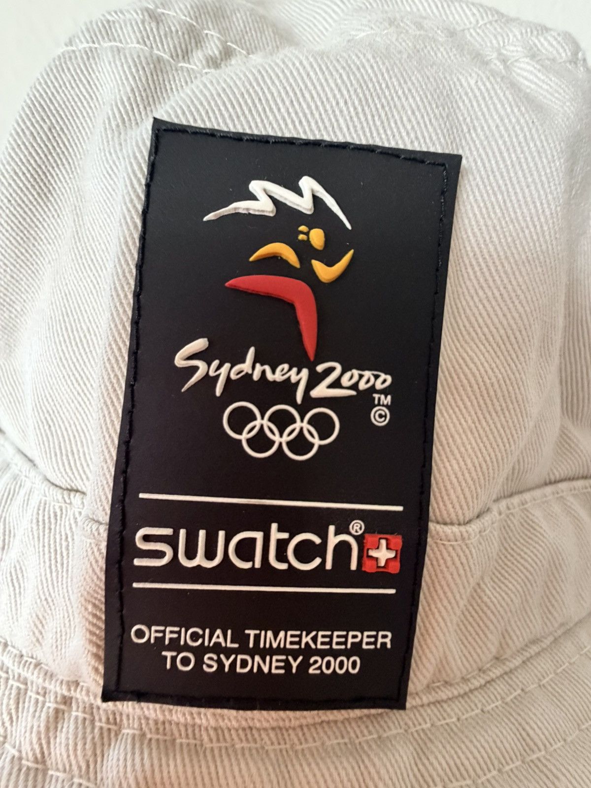 Swatch Swatch × Sydney 2000 Olympics Bucket Hat Beige 58cm Y2K Size ONE SIZE - 9 Thumbnail