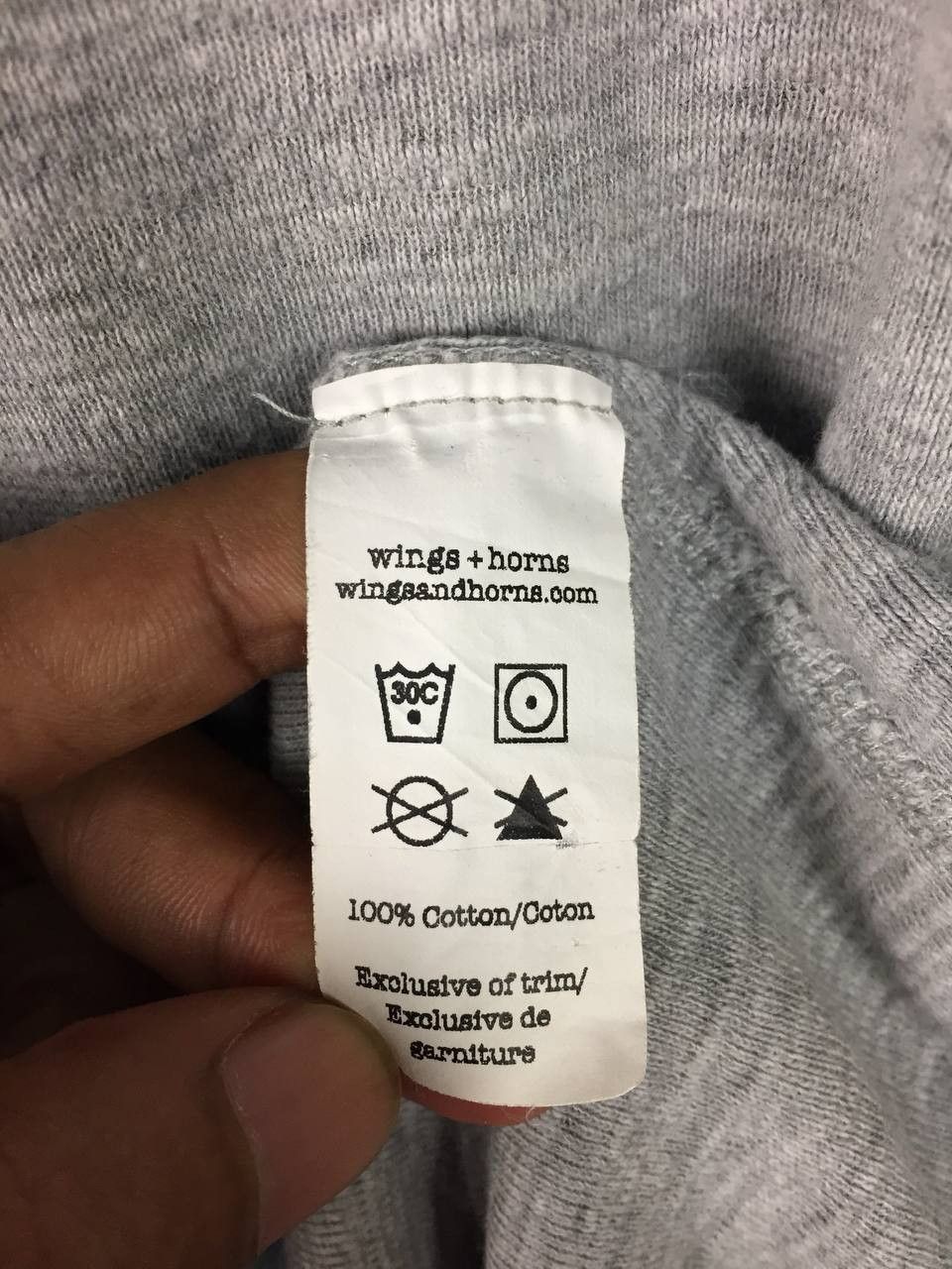 Wings + Horns Wings + Horns Made in Canada Slub Curved Hem Crew Neck Tee Size US XL / EU 56 / 4 - 17 Thumbnail