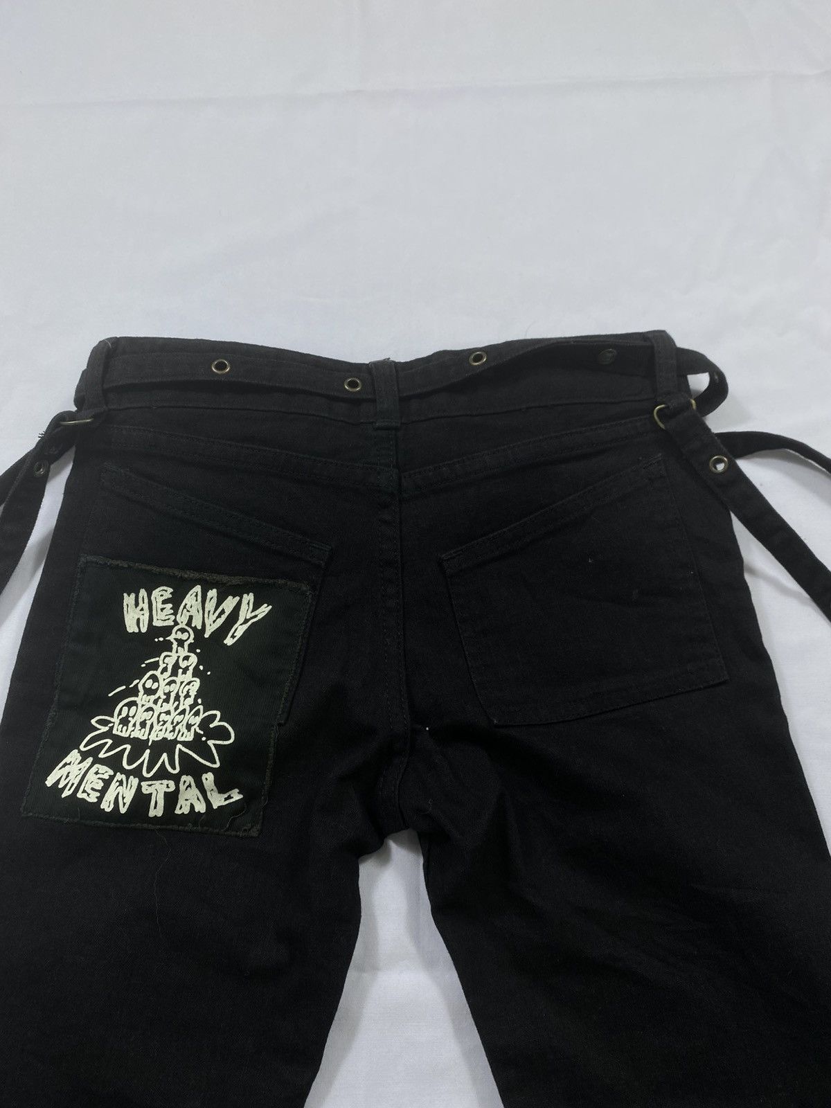 14th Addiction Sick KIDS Distressed Hysteric Glamour PUNK Flare Pants Size US 26 / EU 42 - 4 Thumbnail