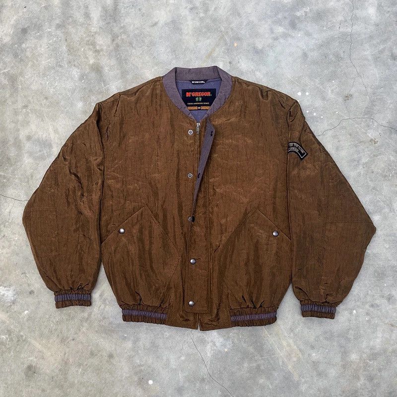 Vintage McGregor Brown Bomber Vintage Jacket Size US M / EU 48-50 / 2 - 1 Thumbnail
