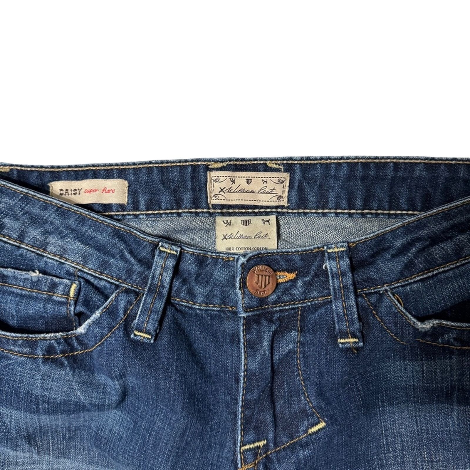 William Rast William Rast Daisy Low Rise Distressed Super Flare Jeans Size 28" / US 6 / IT 42 - 5 Thumbnail