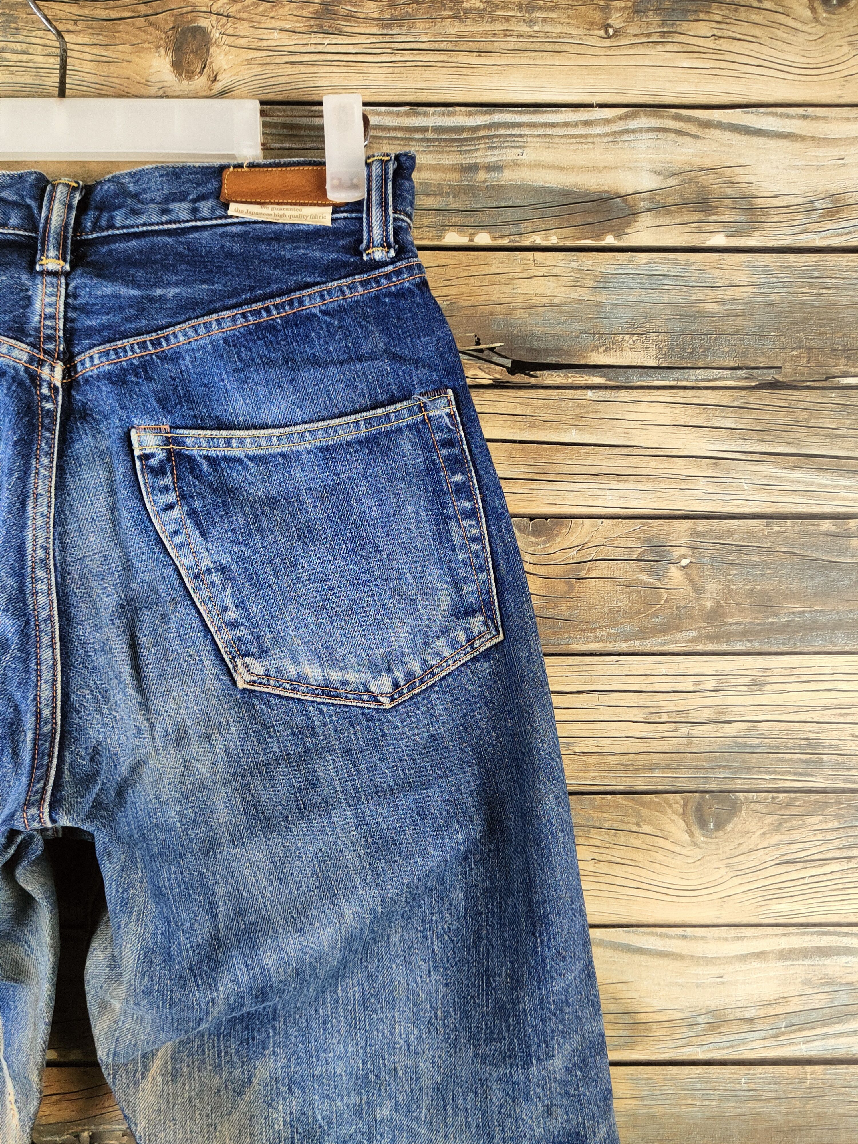 Japanese Brand DL D.M.G Dark Blue Distressed Ripped denim Jeans #46-959 Size US 28 / EU 44 - 10 Thumbnail