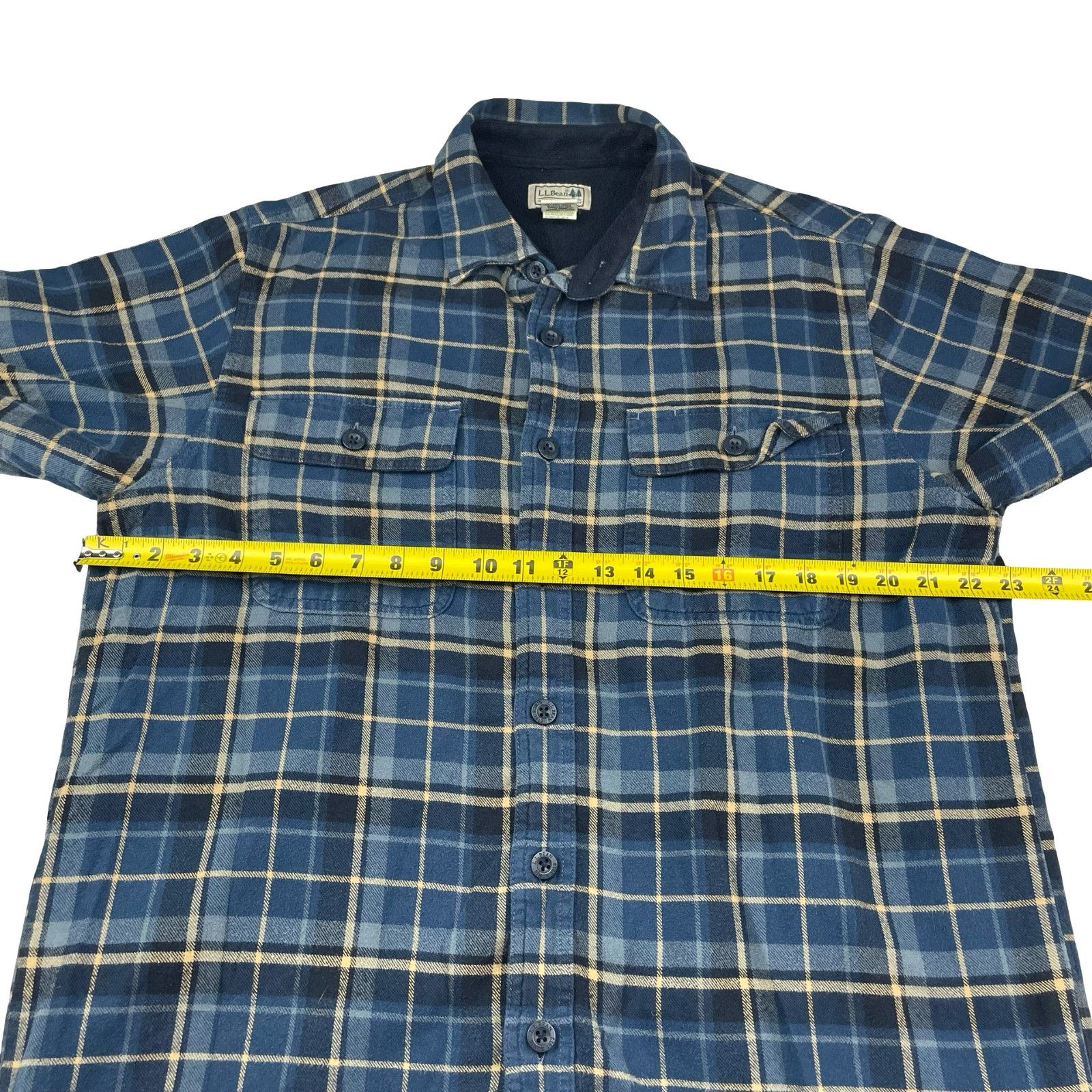 L.L. Bean LL Bean Men's Fleece Lined Flannel Work Shirt Shacket Navy/B Size US M / EU 48-50 / 2 - 7 Thumbnail