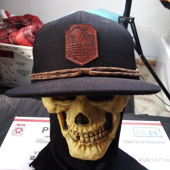 Other Findlay Leather Patch Rope Snap Back Hat Cap Size ONE SIZE - 1 Thumbnail