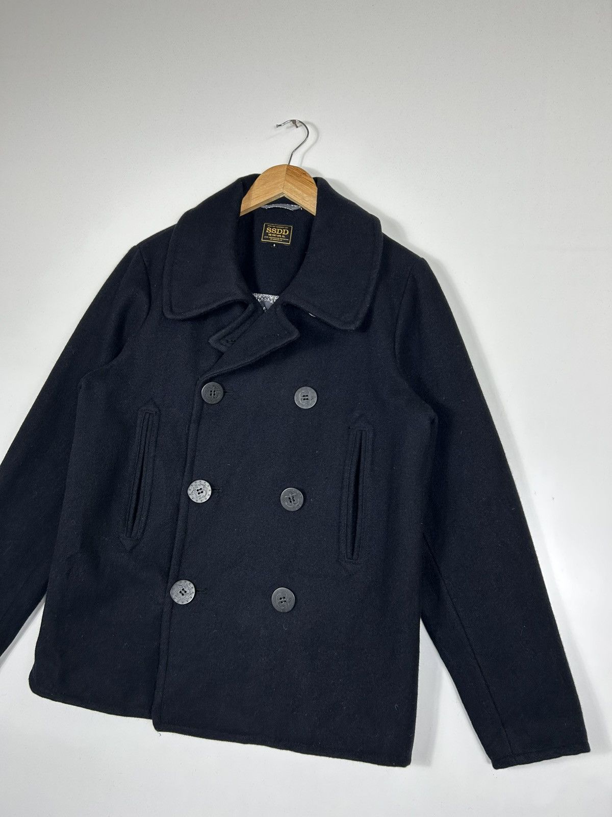 SSDD FUCT SSDD Wool Peacoat Jacket | Navy Blue Bandana Lining Size US S / EU 44-46 / 1 - 3 Thumbnail
