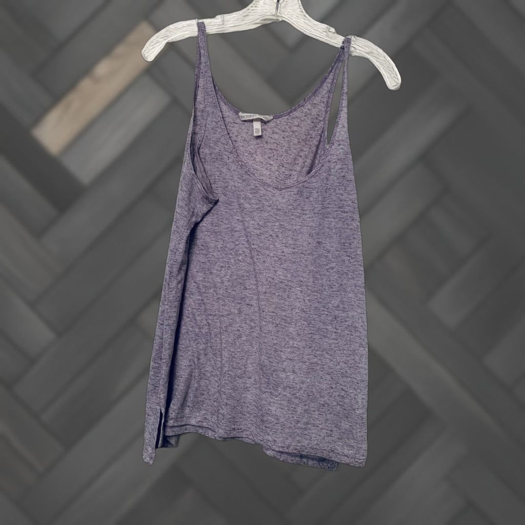 Victoria's Secret Victoria’s Secret Tank Purple L Heather Tank Top Women Sleeveless Solid Basic Large Size L / US 10 / IT 46 - 1 Thumbnail
