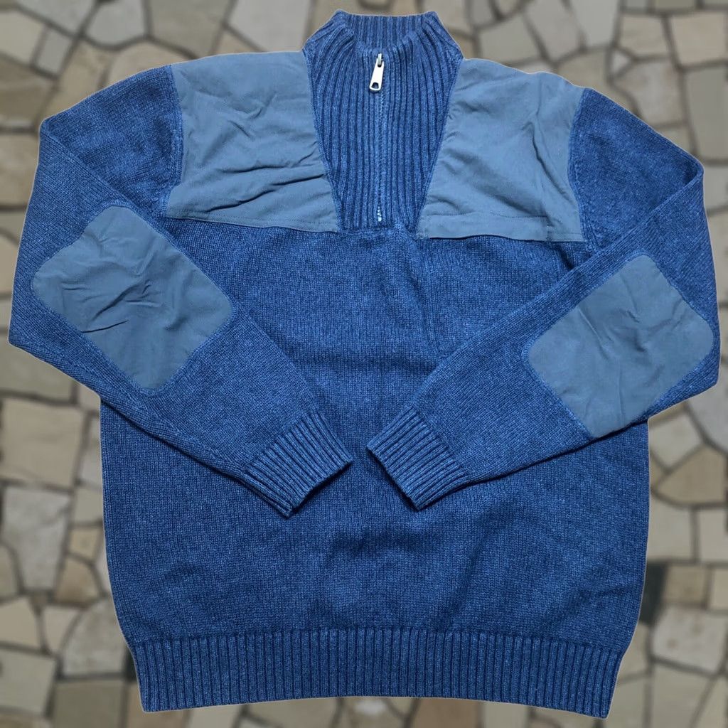 Duluth Trading Company Duluth Trading Mens Blue Wool Sweater Medium 1/4 Zip Pullover Size US M / EU 48-50 / 2 - 1 Thumbnail
