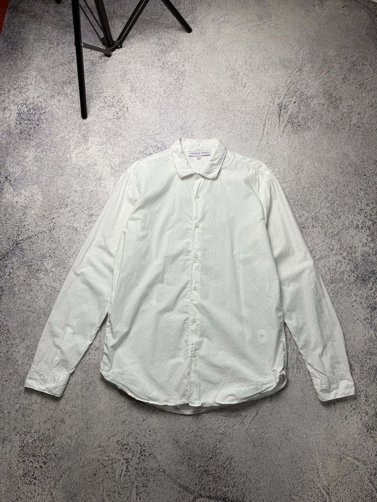 Orlebar Brown Orlebar Brown White Shirt Old Money Size US L / EU 52-54 / 3 - 1 Thumbnail