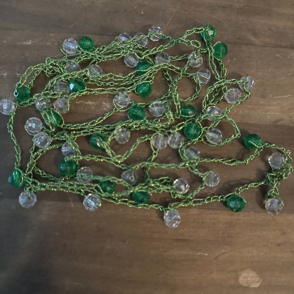Other Long green and clear station bead necklace Size ONE SIZE - 2 Thumbnail
