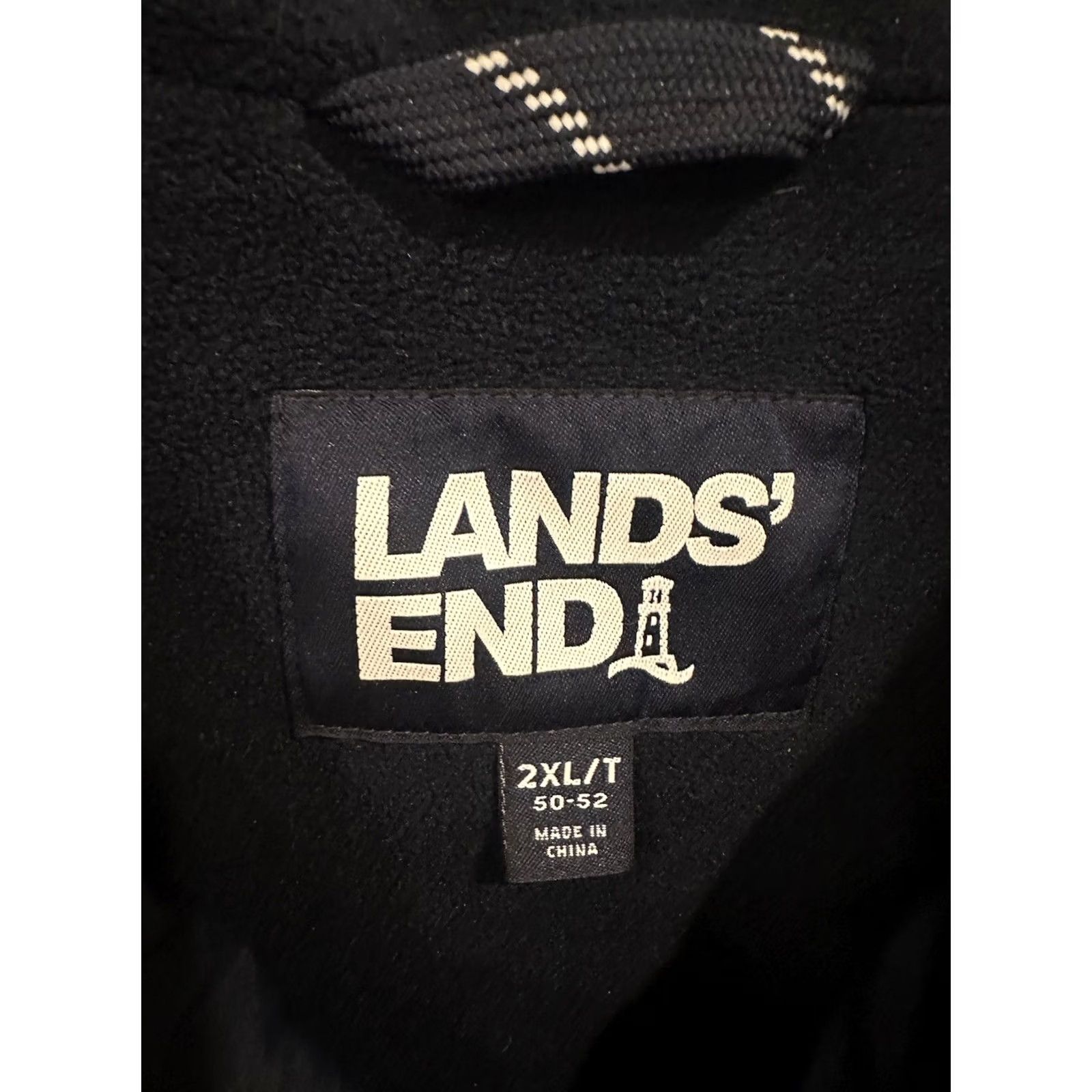 Lands' End Lands' End Jacket Mens Navy Blue Classic Squall Windbreaker Full Zip 2XLT Size US XXL / EU 58 / 5 - 3 Thumbnail