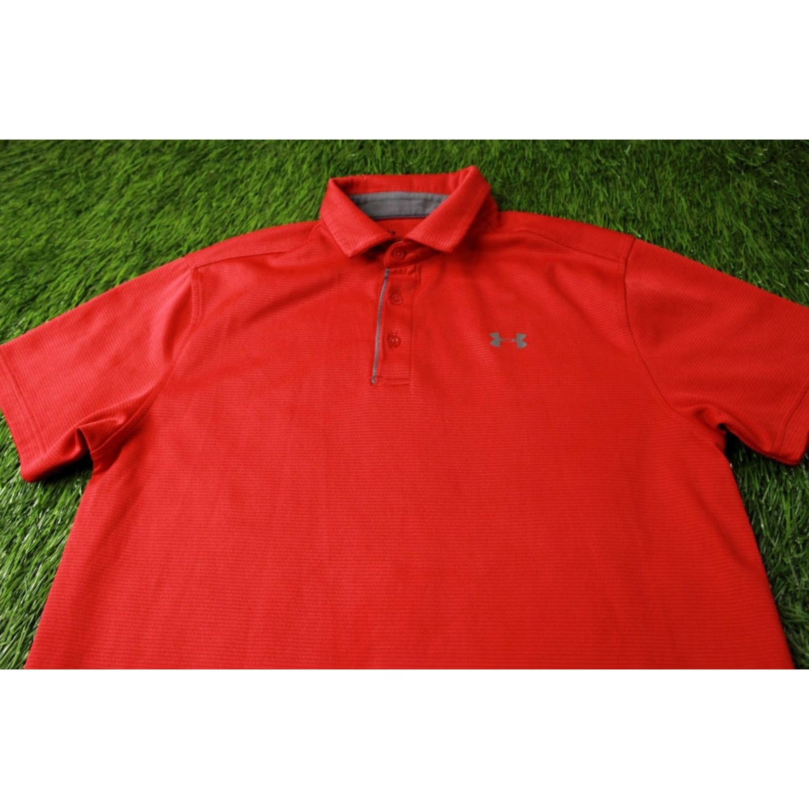 Under Armour UNDER ARMOUR HEATGEAR Polo Shirt MEN 2019 SIZE L Red and Gray Short Sleeve Classic Size US L / EU 52-54 / 3 - 2 Thumbnail