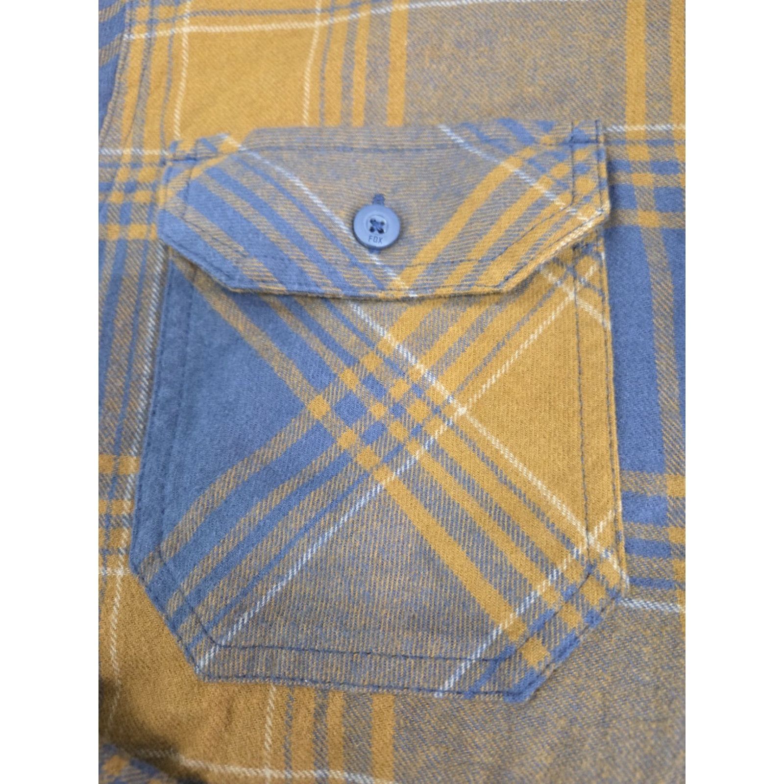 Fox Racing Fox Racing Mens Long Sleeve Button-Up Flannel Shirt Brown/Blue Plaid S Size US S / EU 44-46 / 1 - 5 Thumbnail